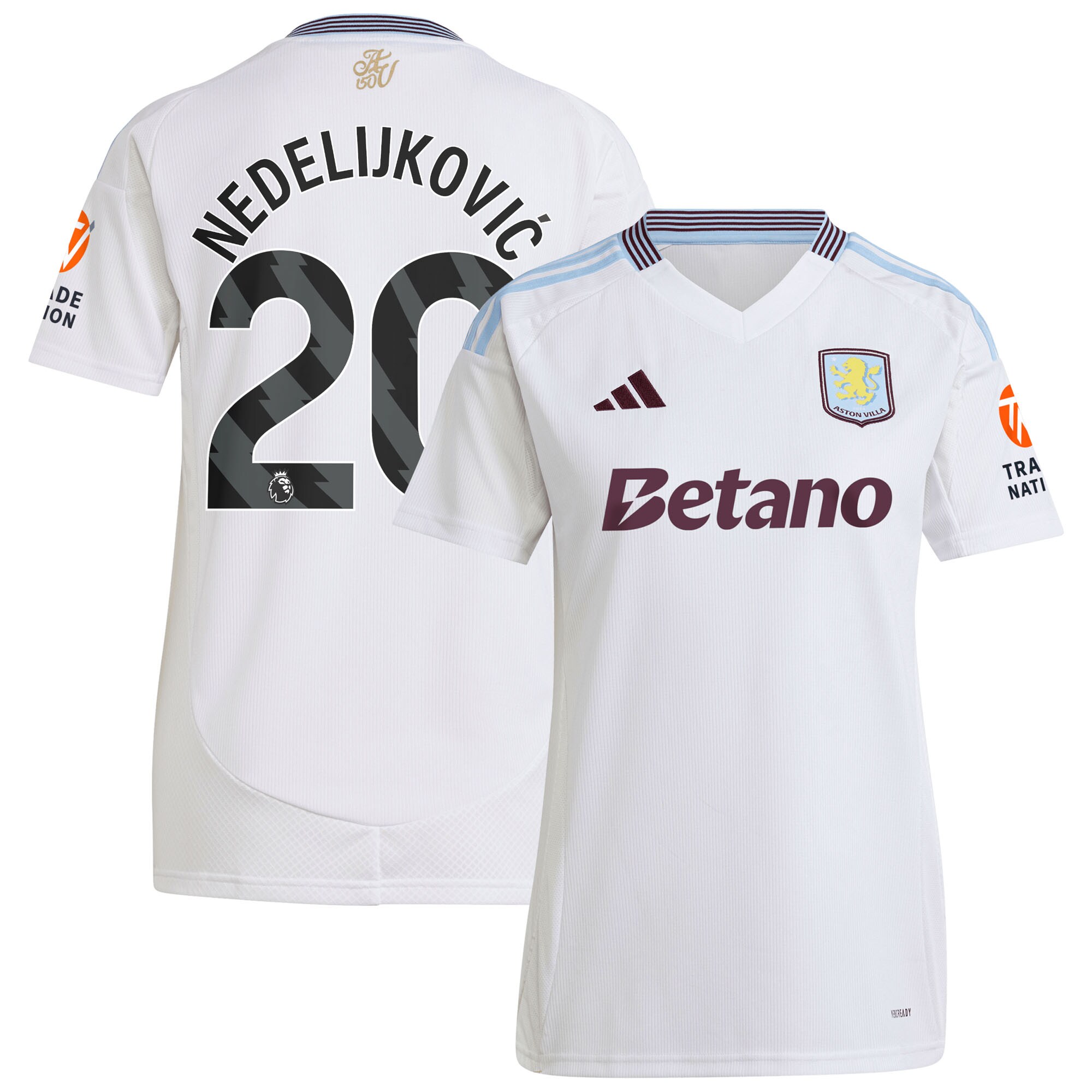 Explore the aston villa adidas away shirt 2024-25 – womens with nedeljković 20 printing Collection of Aston Villa jerseys. Authentic, high-quality football shirts for every supporter, available worldwide.
