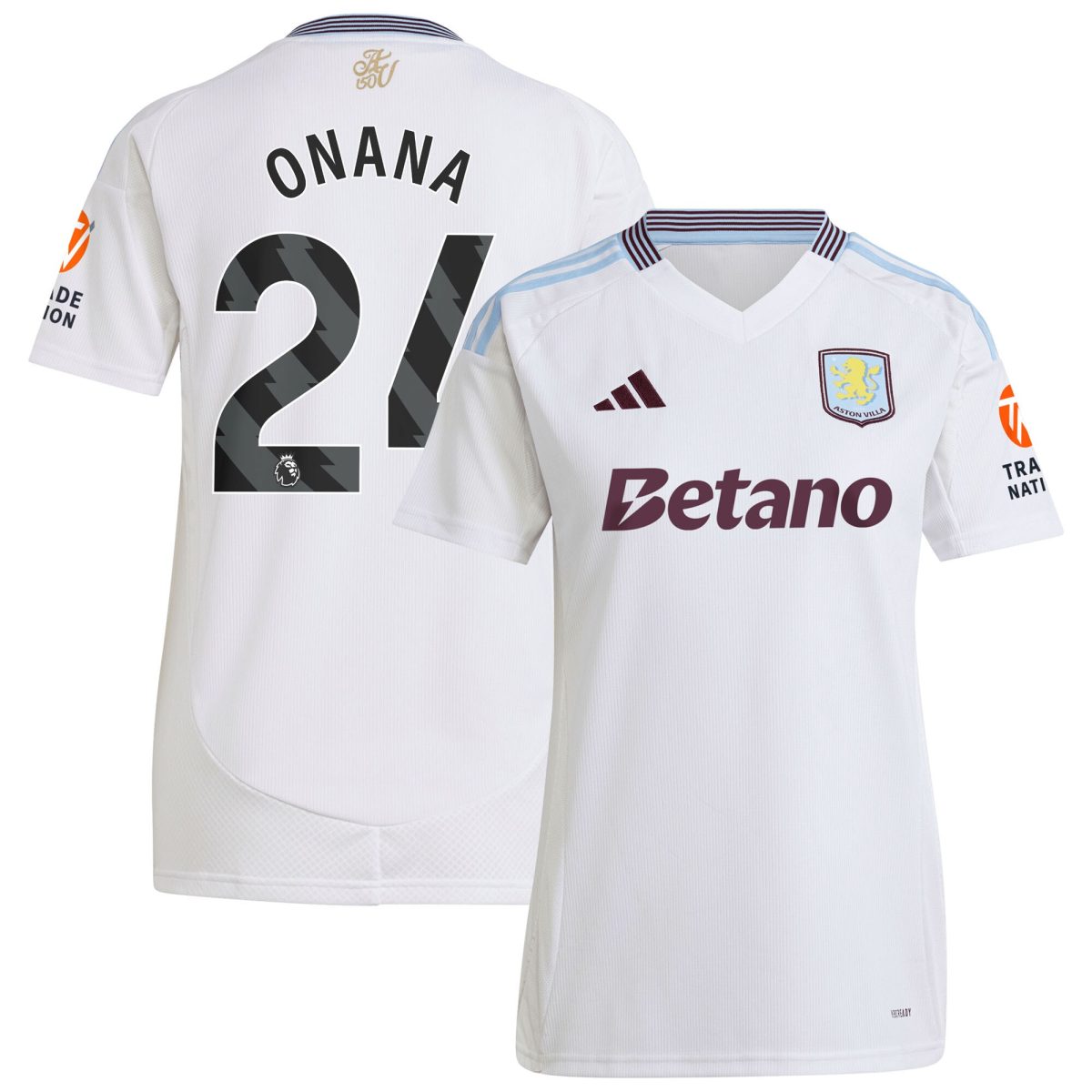 Explore the aston villa adidas away shirt 2024-25 – womens with onana 24 printing Collection of Aston Villa jerseys. Authentic, high-quality football shirts for every supporter, available worldwide.