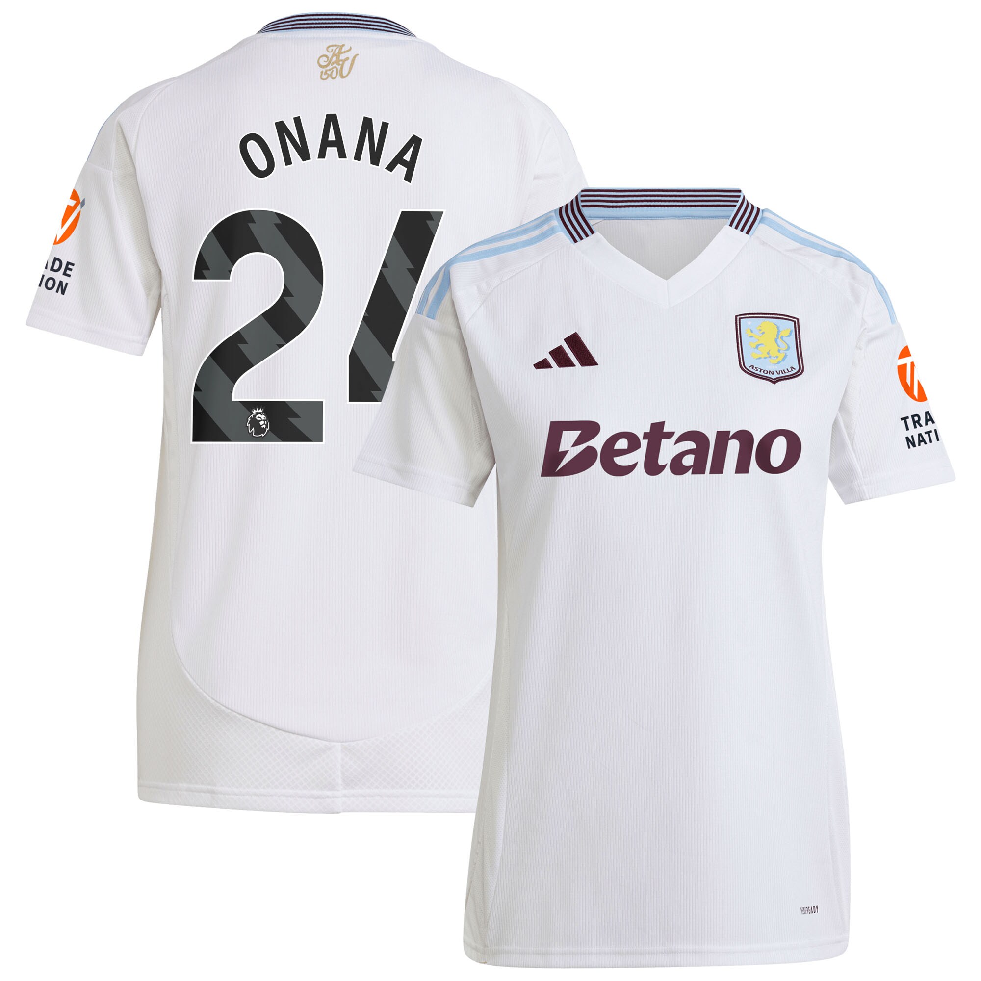 Explore the aston villa adidas away shirt 2024-25 – womens with onana 24 printing Collection of Aston Villa jerseys. Authentic, high-quality football shirts for every supporter, available worldwide.