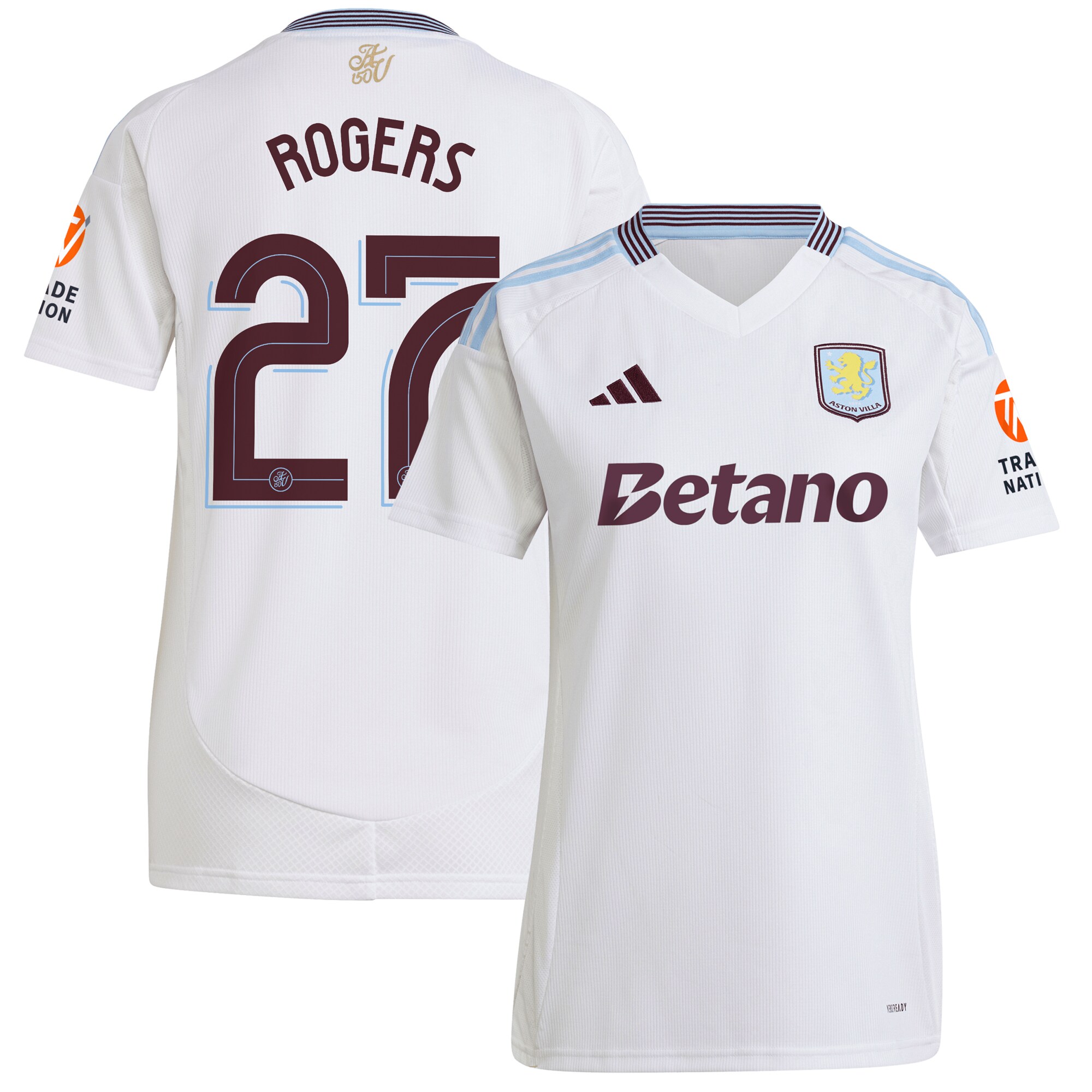 Explore the aston villa adidas away shirt 2024-25 – womens with rogers 27 cup printing Collection of Aston Villa jerseys. Authentic, high-quality football shirts for every supporter, available worldwide.