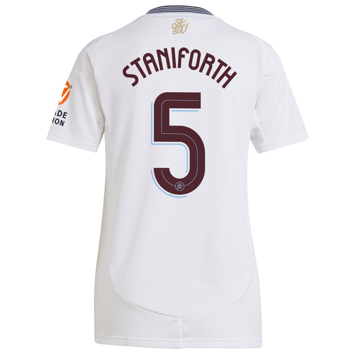 Explore the aston villa adidas away shirt 2024-25 – womens with staniforth 5 cup printing Collection of Aston Villa jerseys. Authentic, high-quality football shirts for every supporter, available worldwide.
