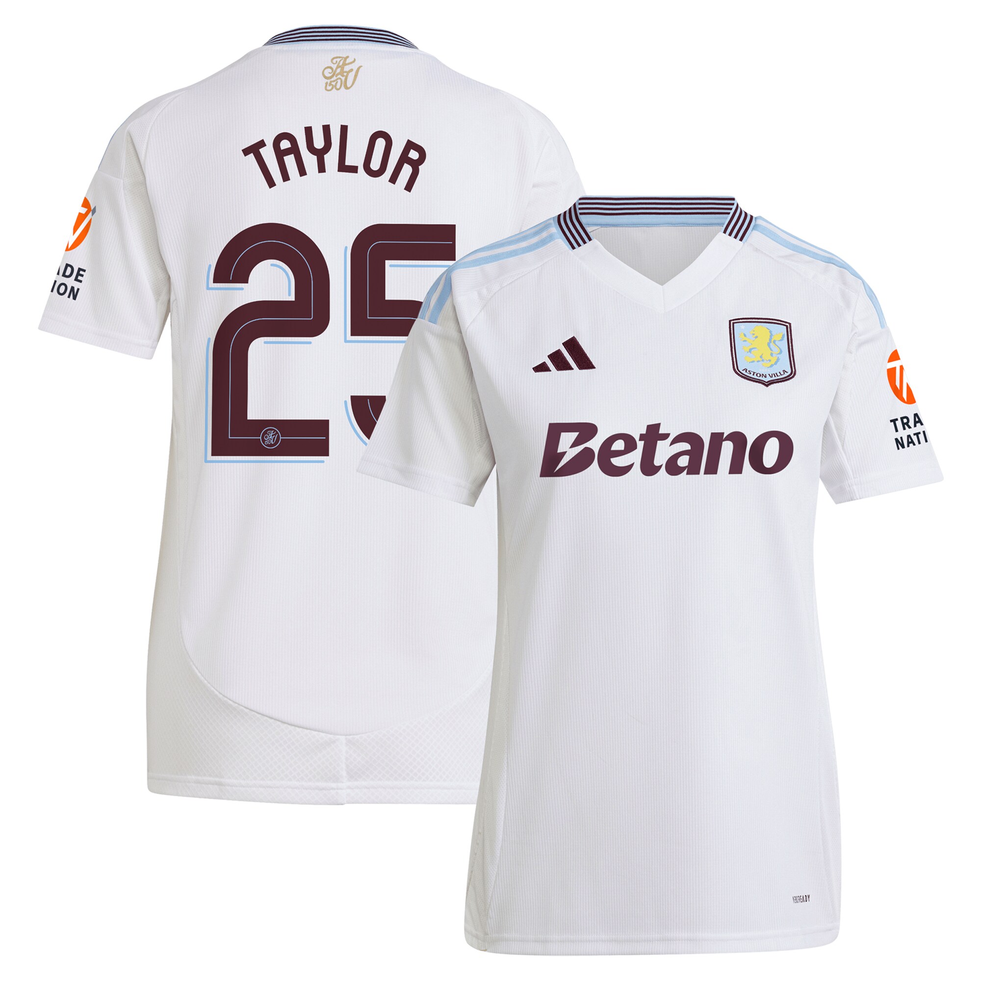 Explore the aston villa adidas away shirt 2024-25 – womens with taylor 25 cup printing Collection of Aston Villa jerseys. Authentic, high-quality football shirts for every supporter, available worldwide.