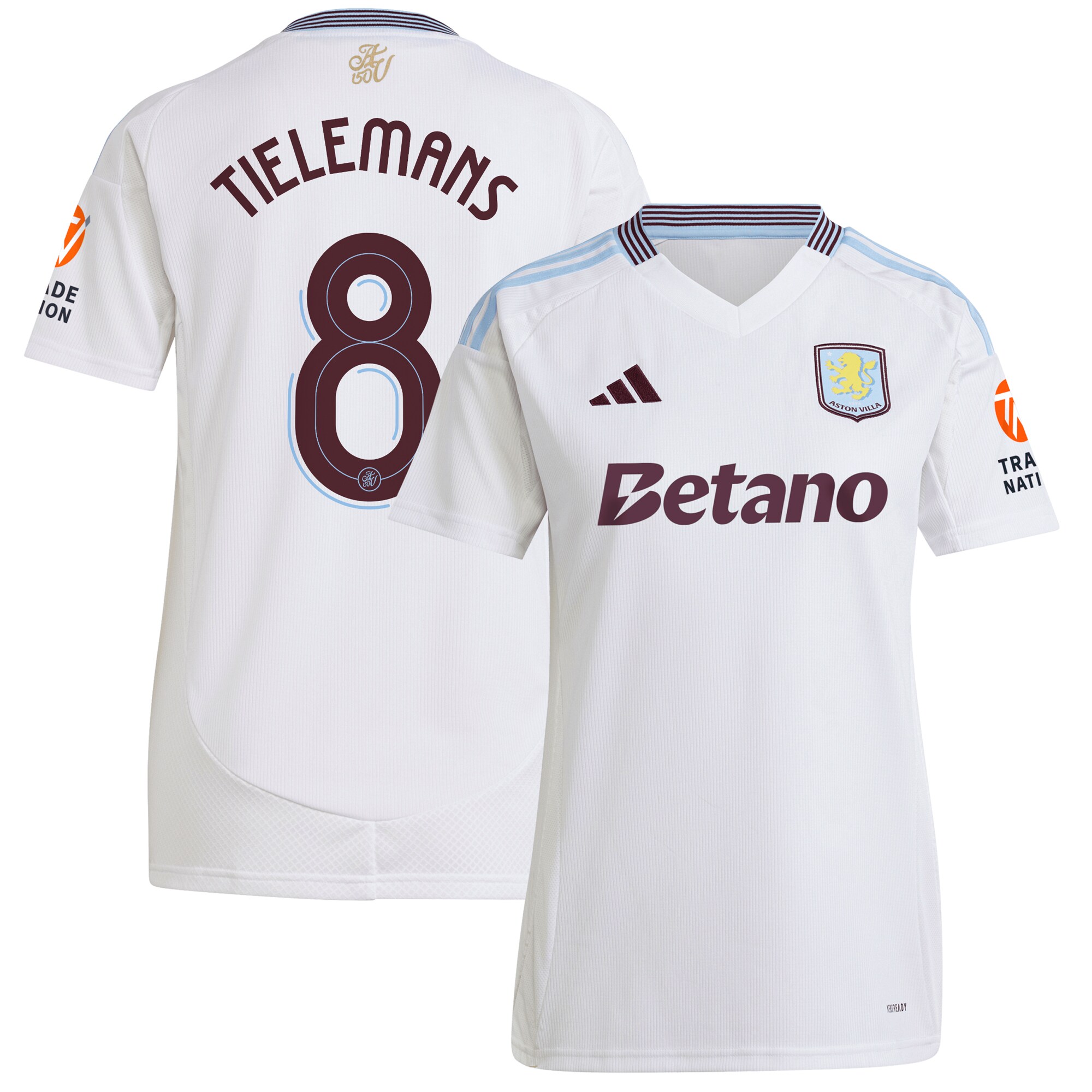 Explore the aston villa adidas away shirt 2024-25 – womens with tielemans 8 cup printing Collection of Aston Villa jerseys. Authentic, high-quality football shirts for every supporter, available worldwide.
