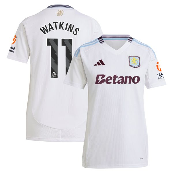 Explore the aston villa adidas away shirt 2024-25 – womens with watkins 11 printing Collection of Aston Villa jerseys. Authentic, high-quality football shirts for every supporter, available worldwide.