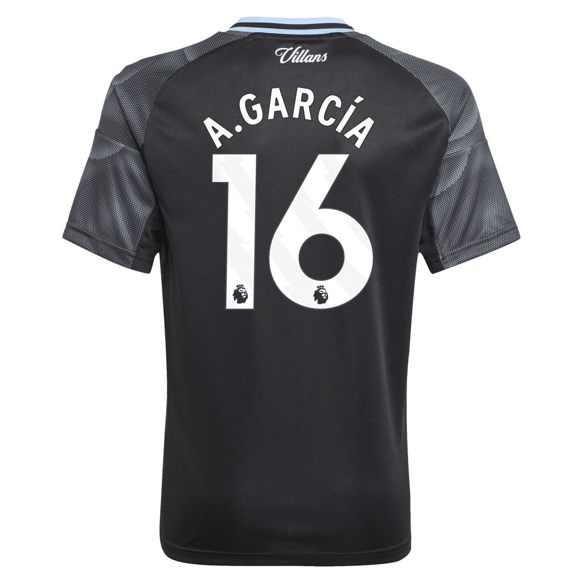 Explore the aston villa adidas away shirt 2025-26 – kids with a.garcía 16 printing Collection of Aston Villa jerseys. Authentic, high-quality football shirts for every supporter, available worldwide.