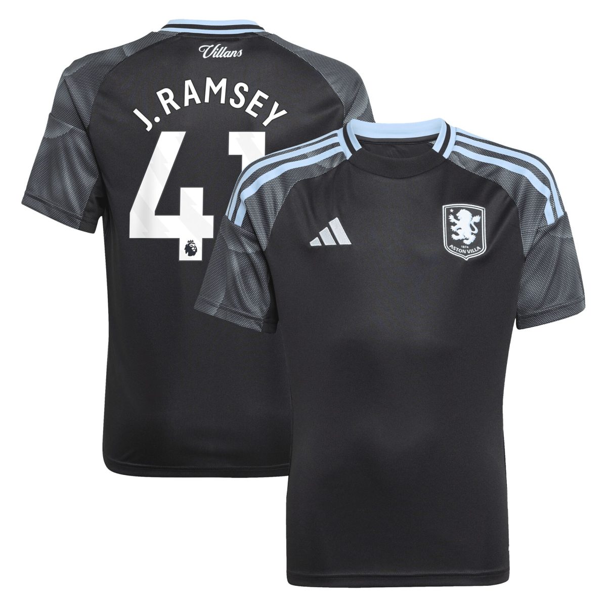 Explore the aston villa adidas away shirt 2025-26 – kids with j. ramsey 41 printing Collection of Aston Villa jerseys. Authentic, high-quality football shirts for every supporter, available worldwide.