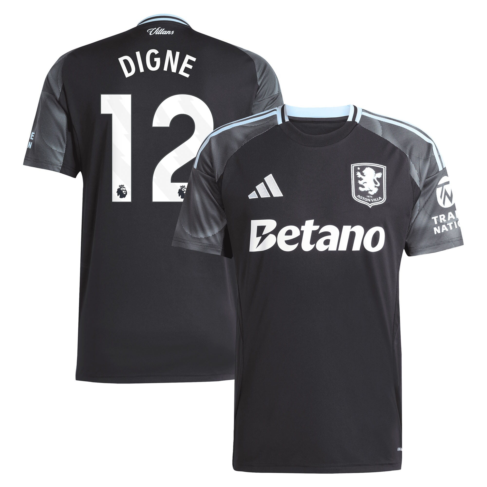 Explore the aston villa adidas away shirt 2025-26 with digne 12 printing Collection of Aston Villa jerseys. Authentic, high-quality football shirts for every supporter, available worldwide.