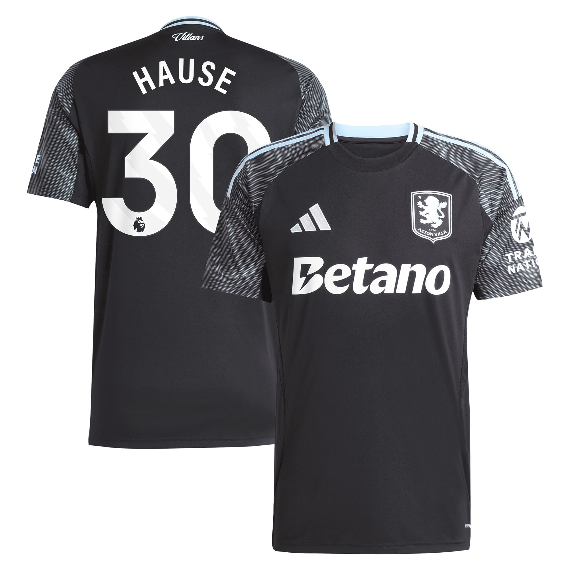 Explore the aston villa adidas away shirt 2025-26 with hause 30 printing Collection of Aston Villa jerseys. Authentic, high-quality football shirts for every supporter, available worldwide.