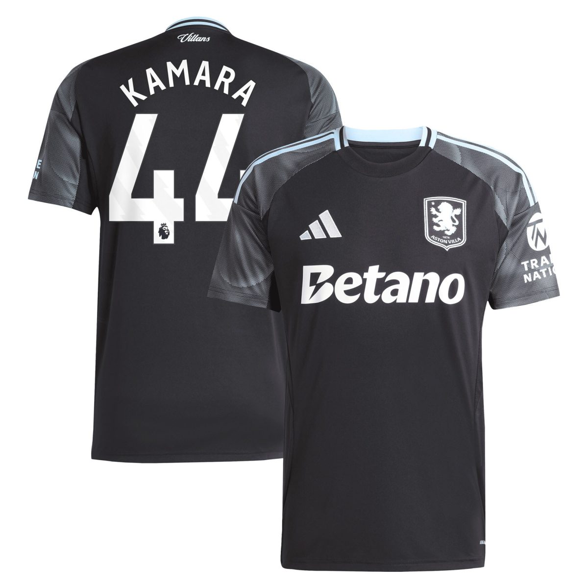 Explore the aston villa adidas away shirt 2025-26 with kamara 44 printing Collection of Aston Villa jerseys. Authentic, high-quality football shirts for every supporter, available worldwide.