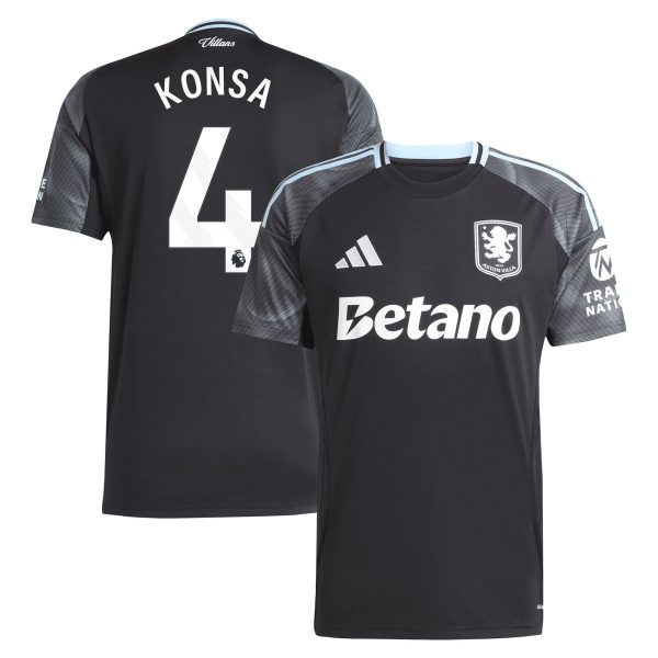 Explore the aston villa adidas away shirt 2025-26 with konsa 4 printing Collection of Aston Villa jerseys. Authentic, high-quality football shirts for every supporter, available worldwide.