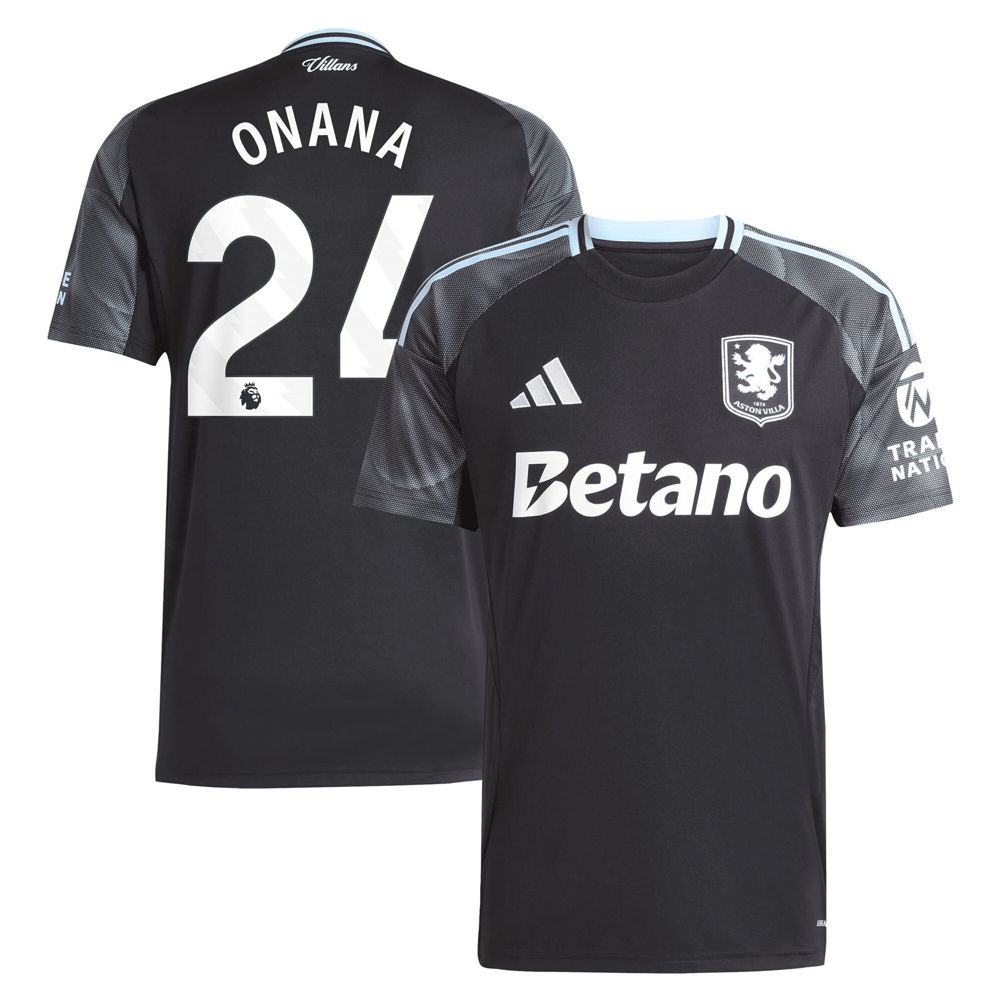 Explore the aston villa adidas away shirt 2025-26 with onana 24 printing Collection of Aston Villa jerseys. Authentic, high-quality football shirts for every supporter, available worldwide.