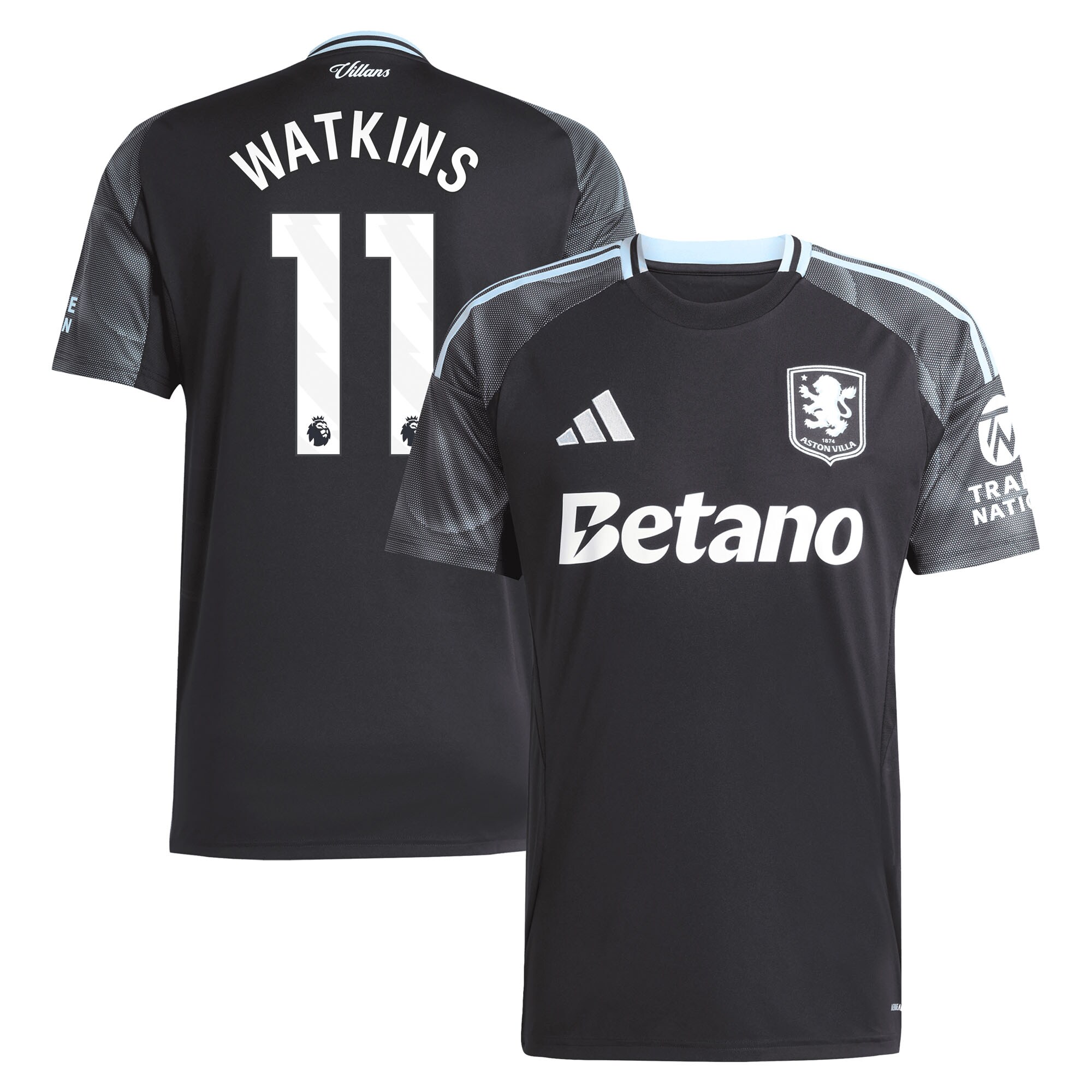 Explore the aston villa adidas away shirt 2025-26 with watkins 11 printing Collection of Aston Villa jerseys. Authentic, high-quality football shirts for every supporter, available worldwide.
