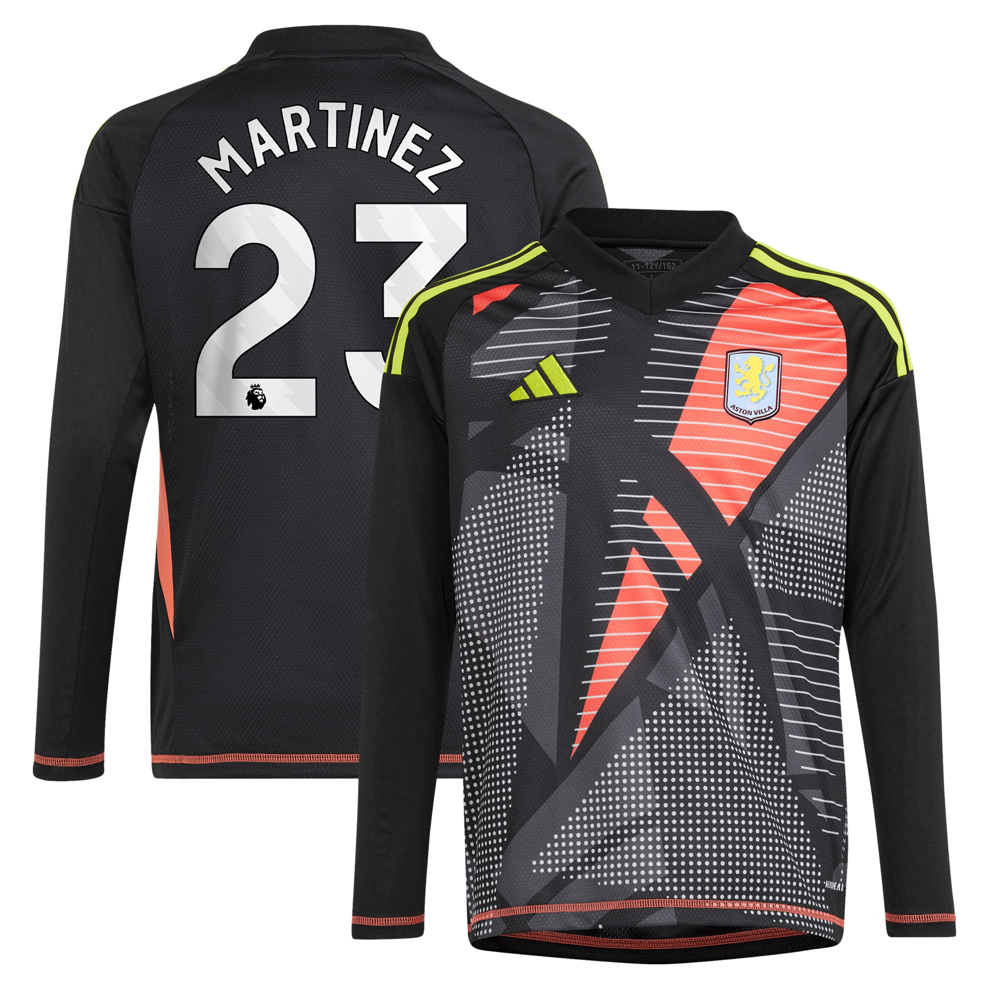 Explore the aston villa adidas goalkeeper shirt 2024-25 – long sleeve – kids with martinez 23 printing – 202029325 Collection of Aston Villa jerseys. Authentic, high-quality football shirts for every supporter, available worldwide.