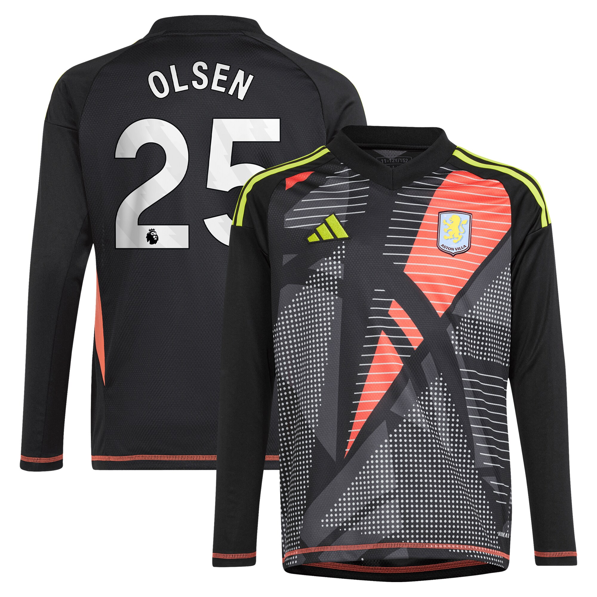 Explore the aston villa adidas goalkeeper shirt 2024-25 – long sleeve – kids with olsen 25 printing – 202029322 Collection of Aston Villa jerseys. Authentic, high-quality football shirts for every supporter, available worldwide.