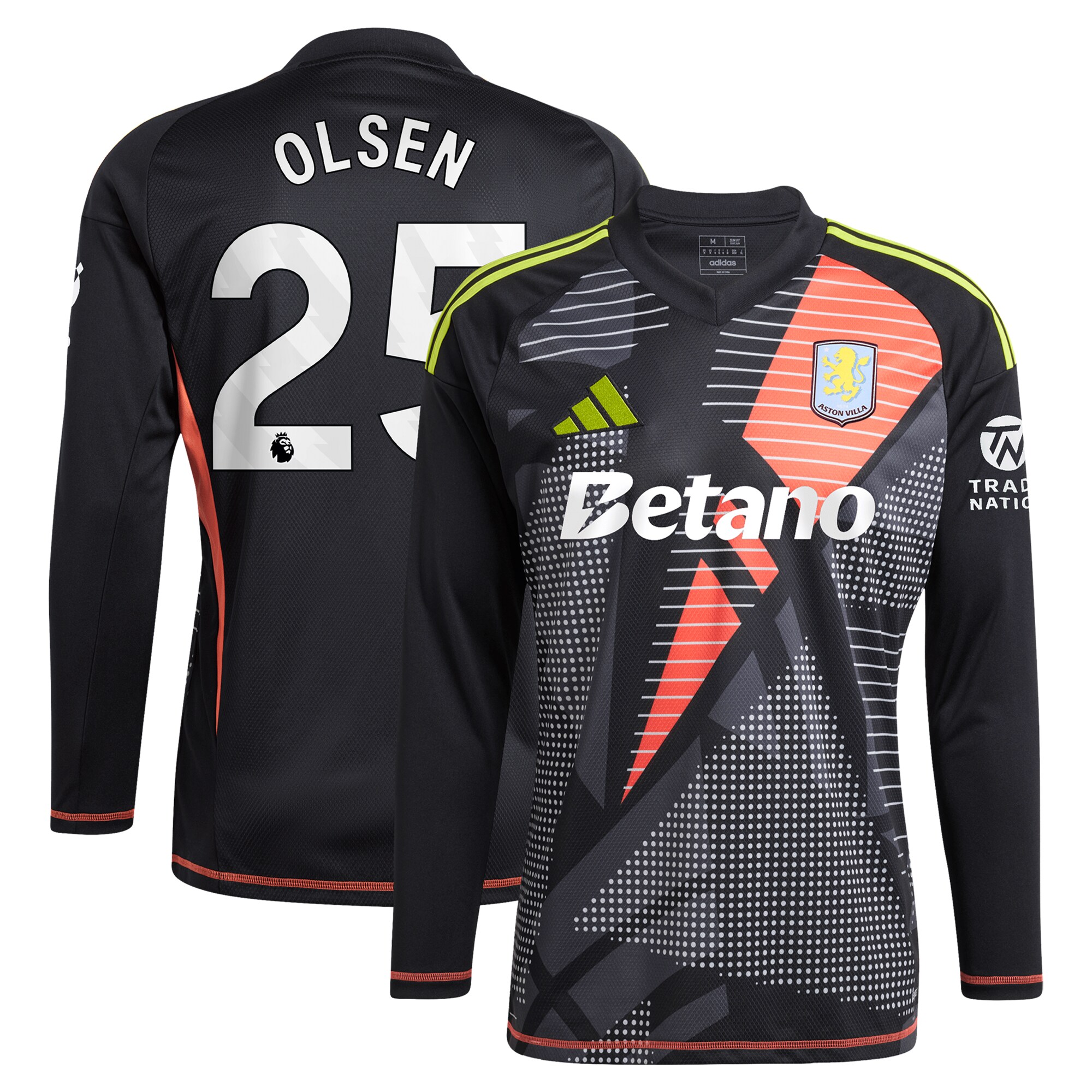 Explore the aston villa adidas goalkeeper shirt 2024-25 – long sleeve with olsen 25 printing – 202028939 Collection of Aston Villa jerseys. Authentic, high-quality football shirts for every supporter, available worldwide.