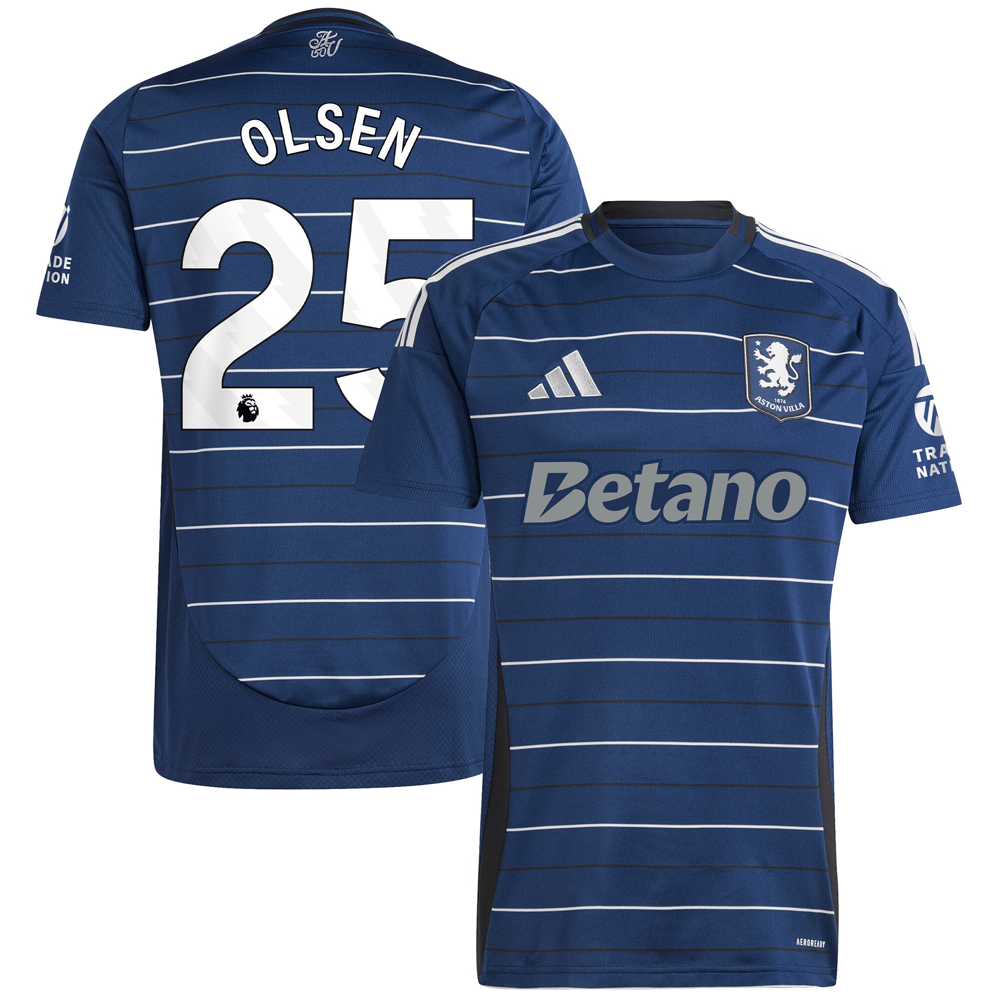 Explore the aston villa adidas goalkeeper shirt 2024-25 – long sleeve with olsen 25 printing – 202030975 Collection of Aston Villa jerseys. Authentic, high-quality football shirts for every supporter, available worldwide.