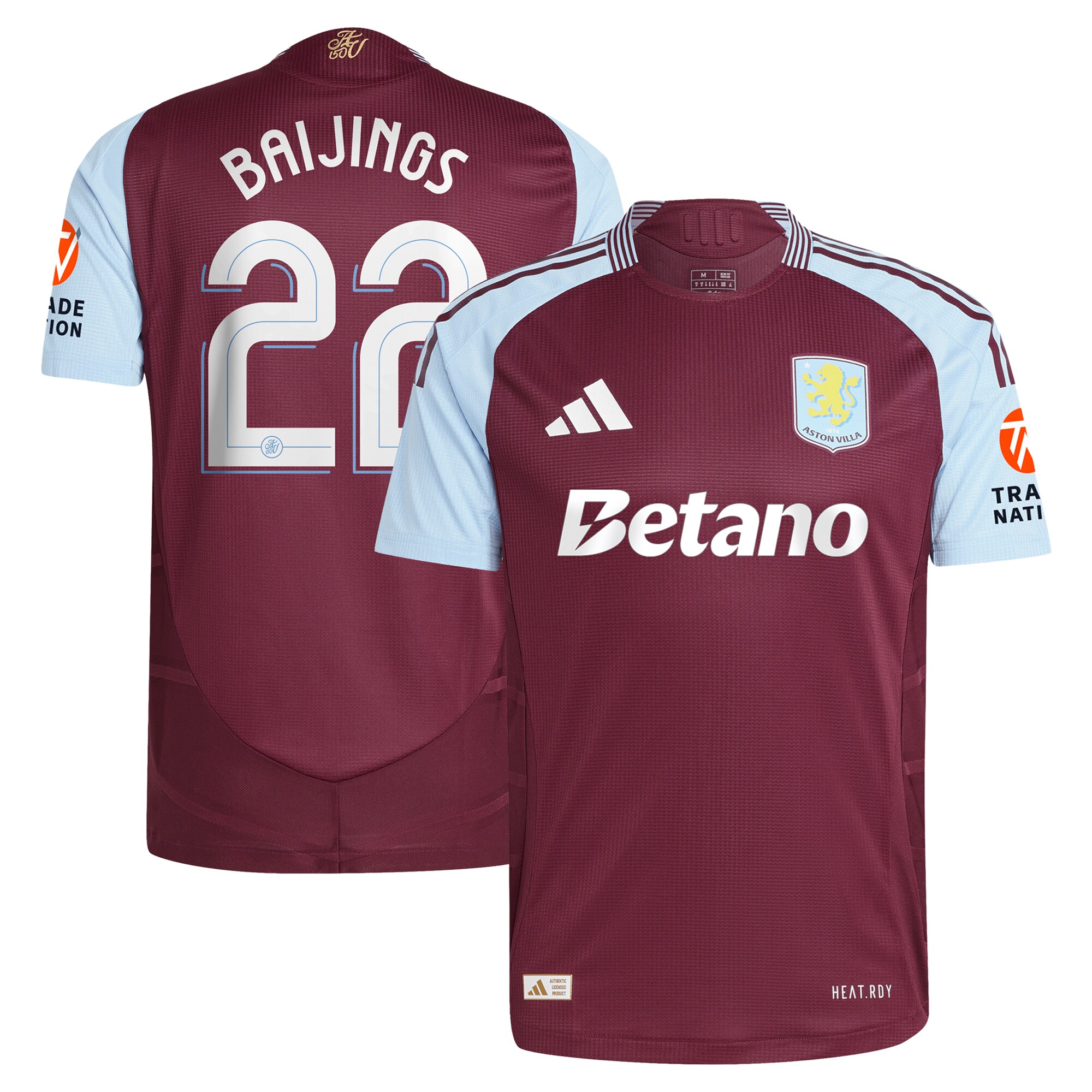 Explore the aston villa adidas home authentic shirt 2024-25 with baijings 22 cup printing Collection of Aston Villa jerseys. Authentic, high-quality football shirts for every supporter, available worldwide.