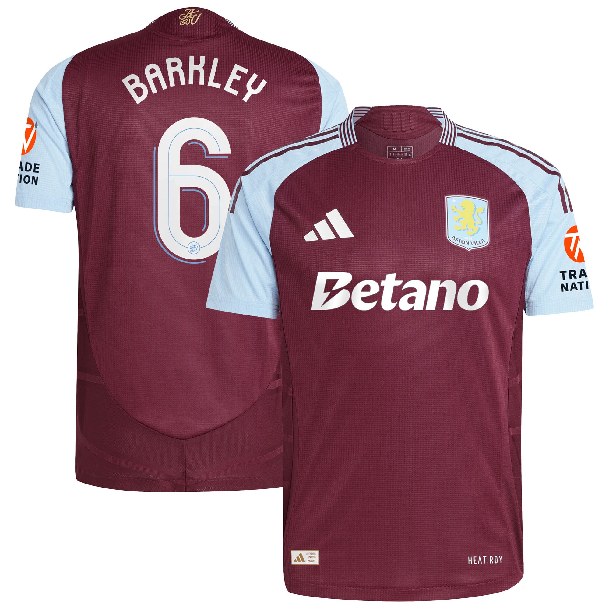 Explore the aston villa adidas home authentic shirt 2024-25 with barkley 6 cup printing Collection of Aston Villa jerseys. Authentic, high-quality football shirts for every supporter, available worldwide.