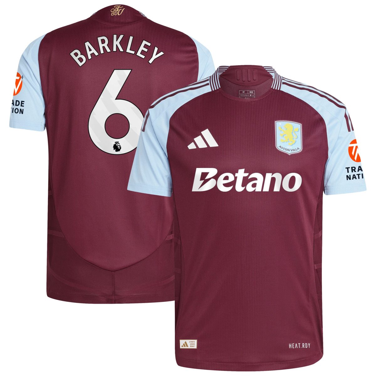 Explore the aston villa adidas home authentic shirt 2024-25 with barkley 6 printing Collection of Aston Villa jerseys. Authentic, high-quality football shirts for every supporter, available worldwide.