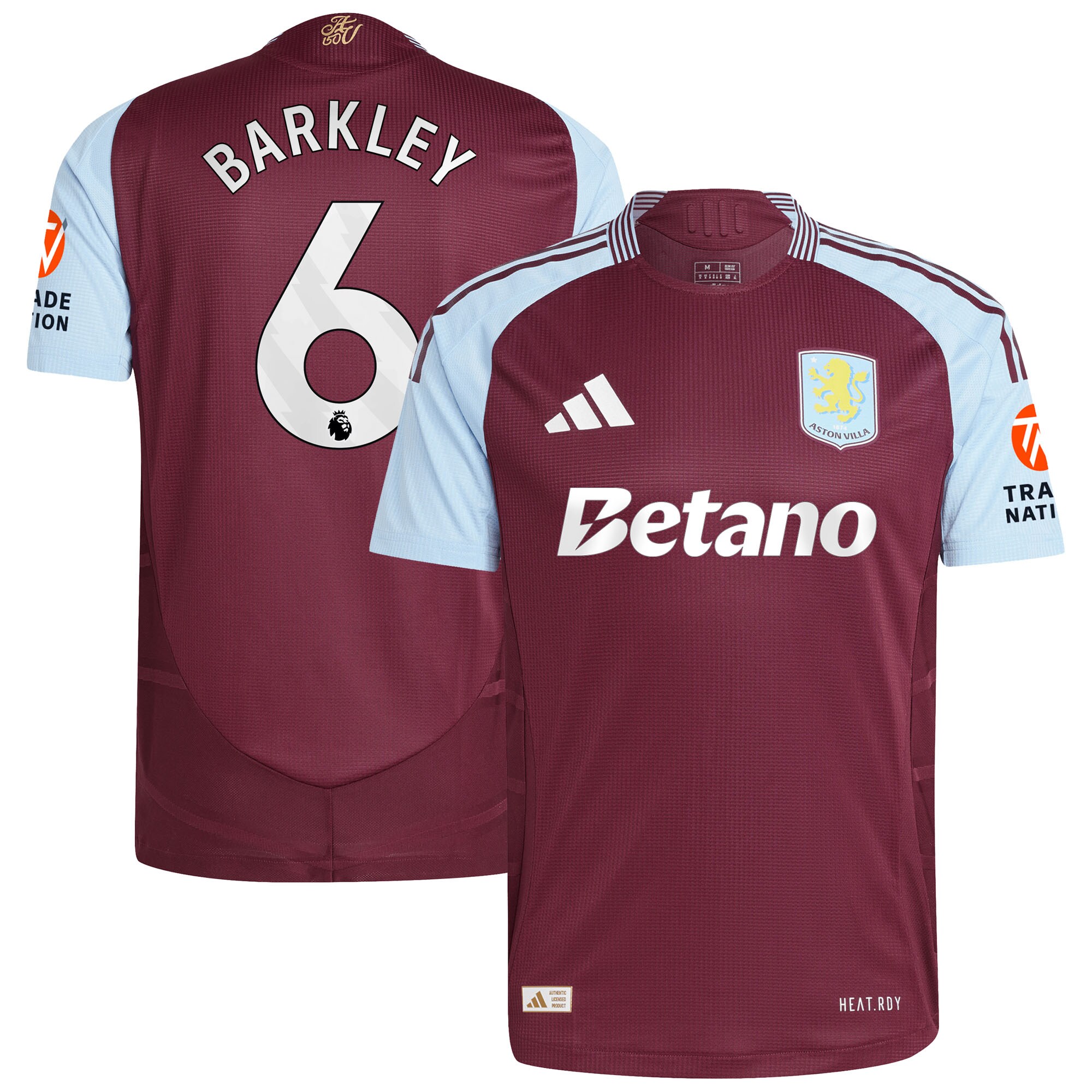 Explore the aston villa adidas home authentic shirt 2024-25 with barkley 6 printing Collection of Aston Villa jerseys. Authentic, high-quality football shirts for every supporter, available worldwide.