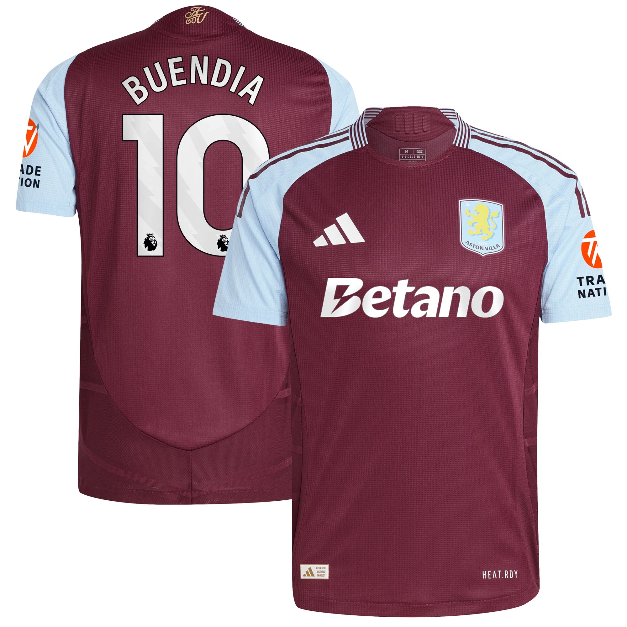 Explore the aston villa adidas home authentic shirt 2024-25 with buendia 10 printing Collection of Aston Villa jerseys. Authentic, high-quality football shirts for every supporter, available worldwide.