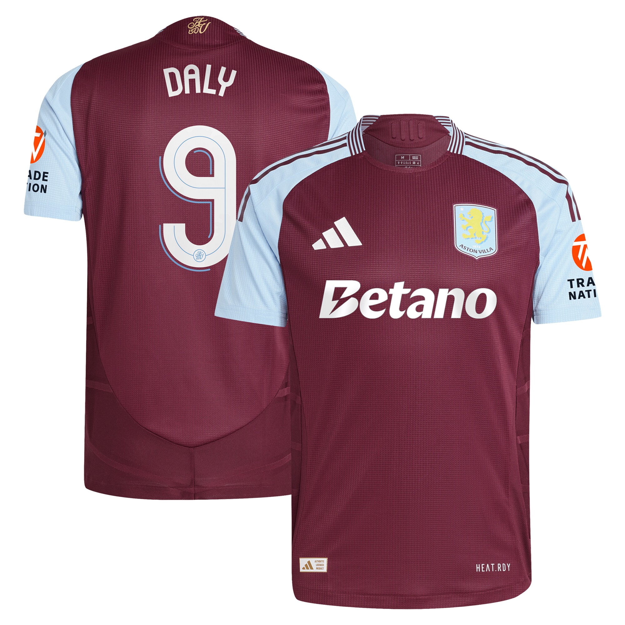 Explore the aston villa adidas home authentic shirt 2024-25 with daly 9 cup printing Collection of Aston Villa jerseys. Authentic, high-quality football shirts for every supporter, available worldwide.