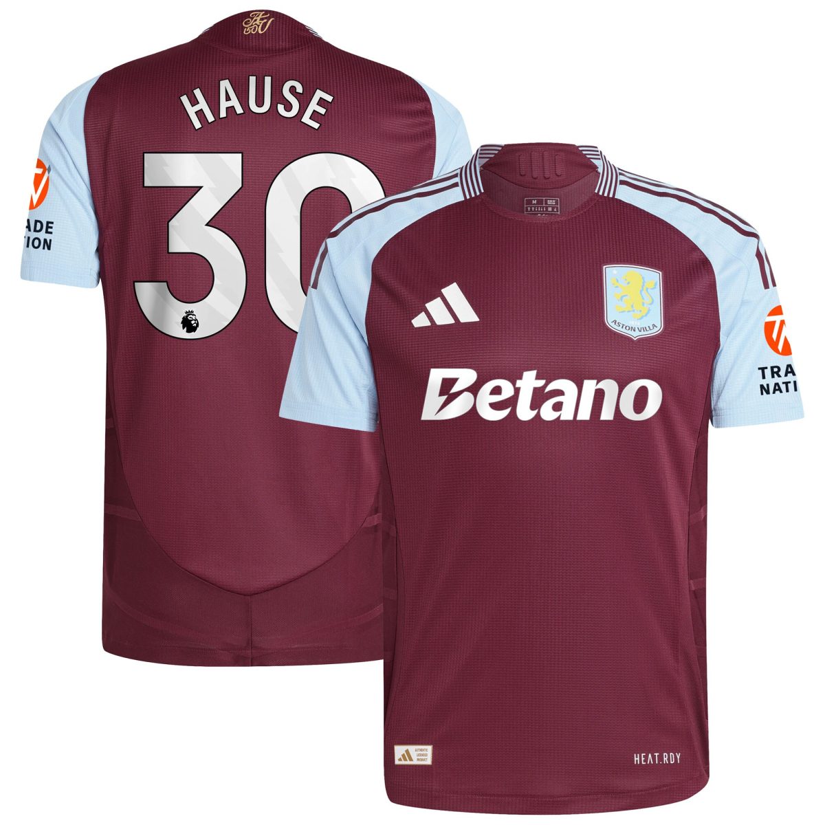 Explore the aston villa adidas home authentic shirt 2024-25 with hause 30 printing Collection of Aston Villa jerseys. Authentic, high-quality football shirts for every supporter, available worldwide.