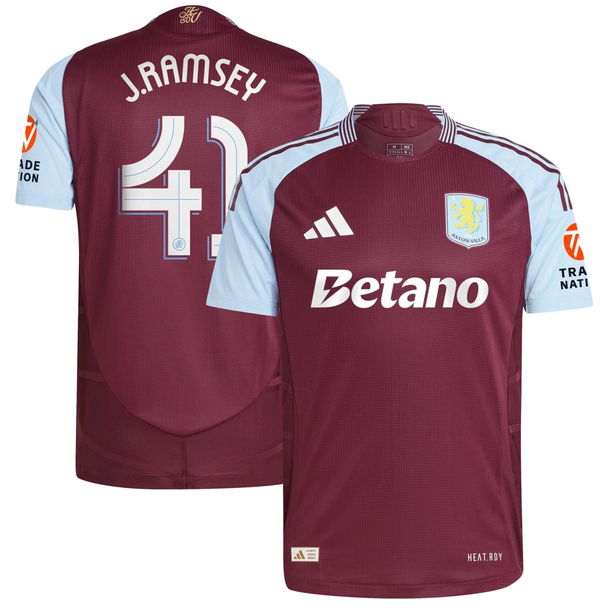 Explore the aston villa adidas home authentic shirt 2024-25 with j. ramsey 41 cup printing Collection of Aston Villa jerseys. Authentic, high-quality football shirts for every supporter, available worldwide.