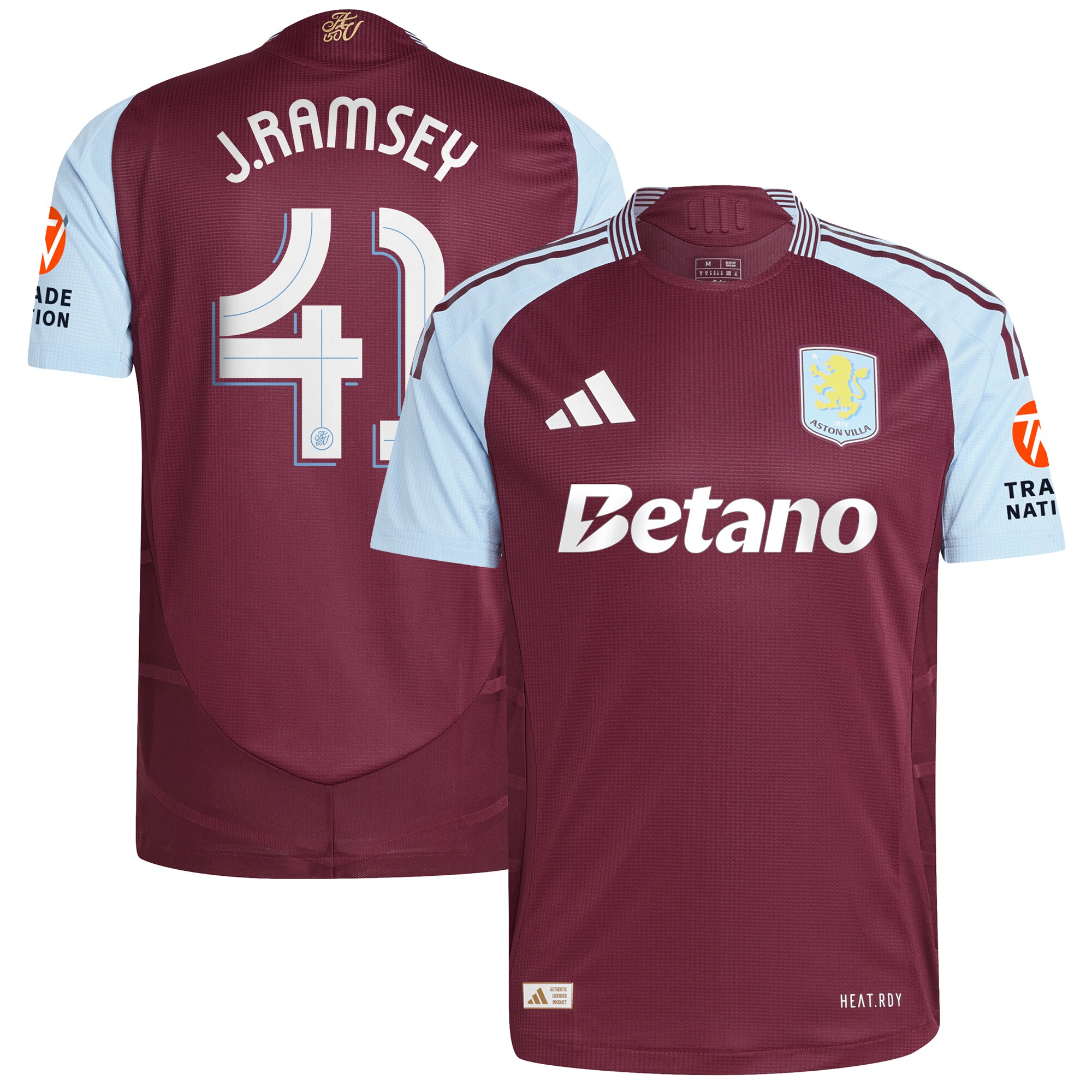 Explore the aston villa adidas home authentic shirt 2024-25 with j. ramsey 41 cup printing Collection of Aston Villa jerseys. Authentic, high-quality football shirts for every supporter, available worldwide.