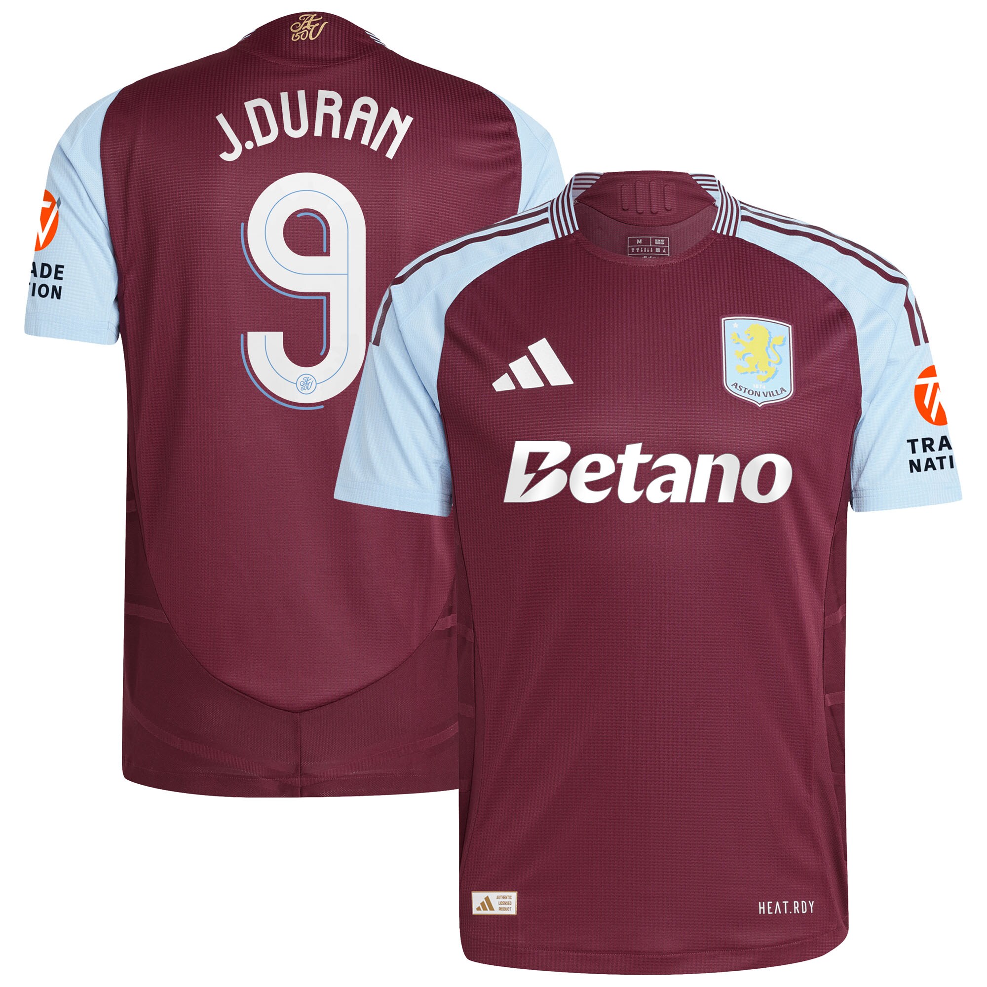 Explore the aston villa adidas home authentic shirt 2024-25 with j.duran 9 cup printing Collection of Aston Villa jerseys. Authentic, high-quality football shirts for every supporter, available worldwide.