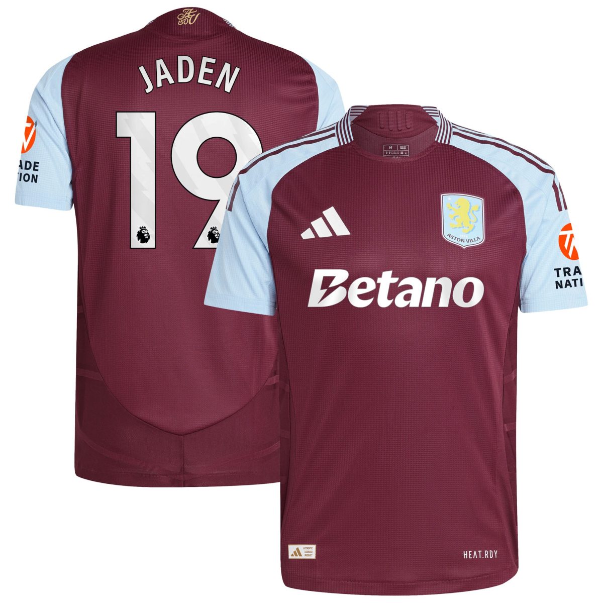 Explore the aston villa adidas home authentic shirt 2024-25 with jaden 19 printing Collection of Aston Villa jerseys. Authentic, high-quality football shirts for every supporter, available worldwide.