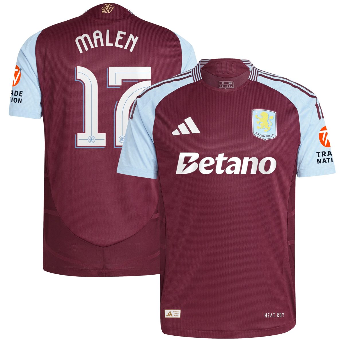 Explore the aston villa adidas home authentic shirt 2024-25 with malen 17 cup printing Collection of Aston Villa jerseys. Authentic, high-quality football shirts for every supporter, available worldwide.