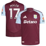 Explore the aston villa adidas home authentic shirt 2024-25 with malen 17 printing Collection of Aston Villa jerseys. Authentic, high-quality football shirts for every supporter, available worldwide.