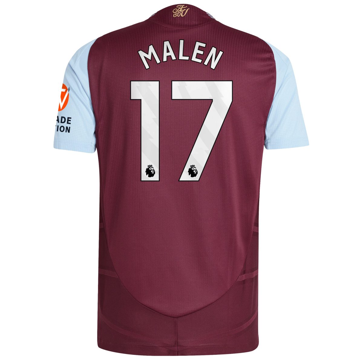 Explore the aston villa adidas home authentic shirt 2024-25 with malen 17 printing Collection of Aston Villa jerseys. Authentic, high-quality football shirts for every supporter, available worldwide.
