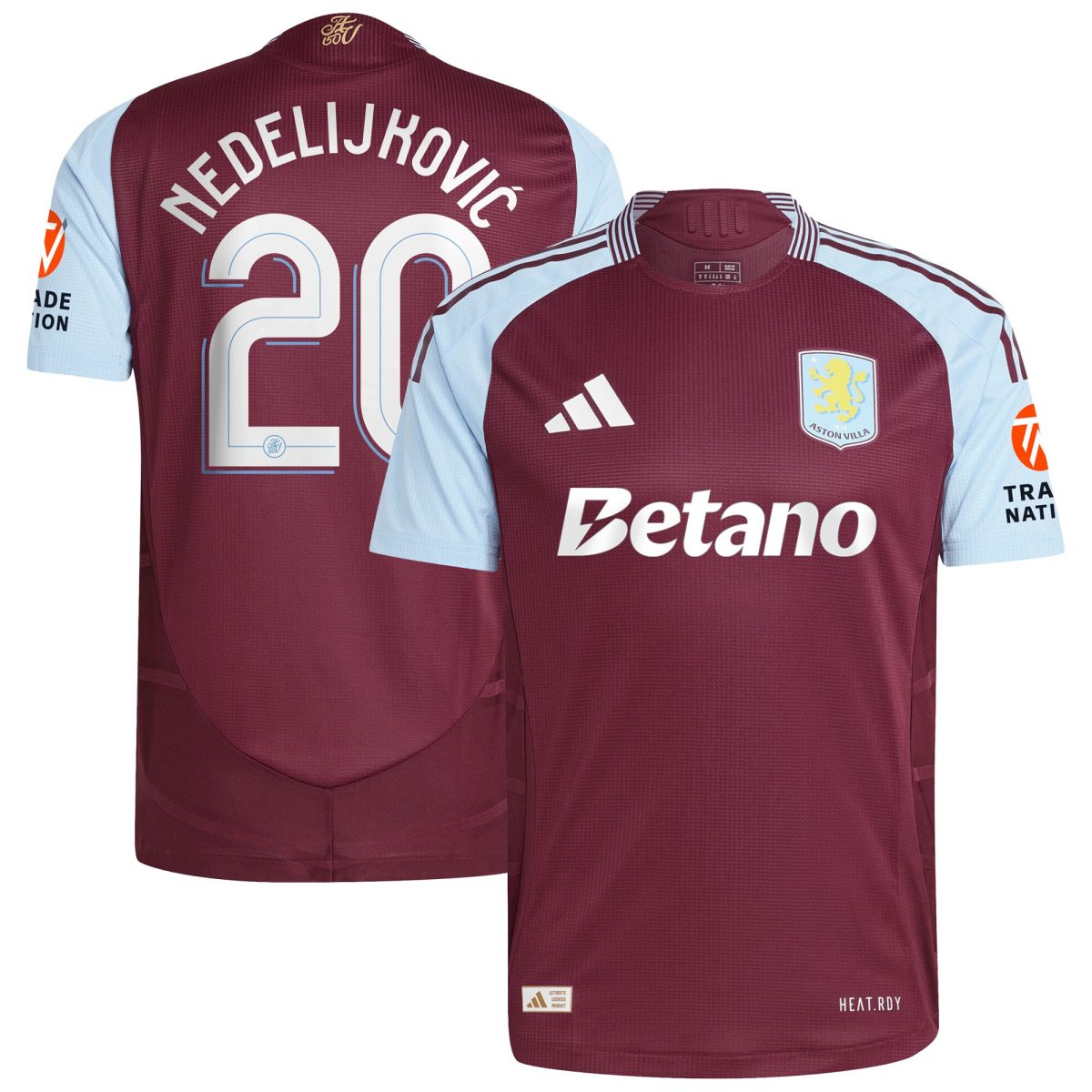 Explore the aston villa adidas home authentic shirt 2024-25 with nedeljković 20 cup printing Collection of Aston Villa jerseys. Authentic, high-quality football shirts for every supporter, available worldwide.