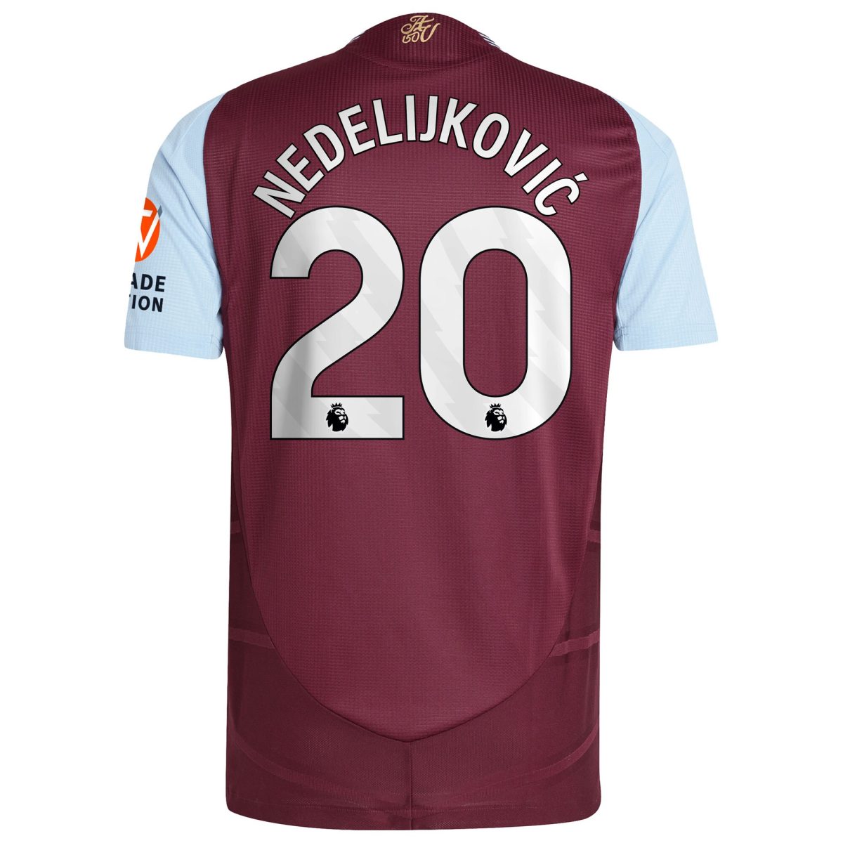 Explore the aston villa adidas home authentic shirt 2024-25 with nedeljković 20 printing Collection of Aston Villa jerseys. Authentic, high-quality football shirts for every supporter, available worldwide.