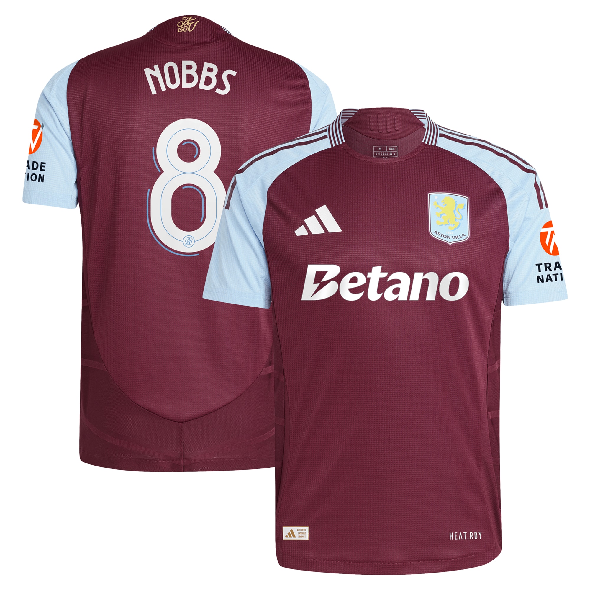 Explore the aston villa adidas home authentic shirt 2024-25 with nobbs 8 cup printing Collection of Aston Villa jerseys. Authentic, high-quality football shirts for every supporter, available worldwide.