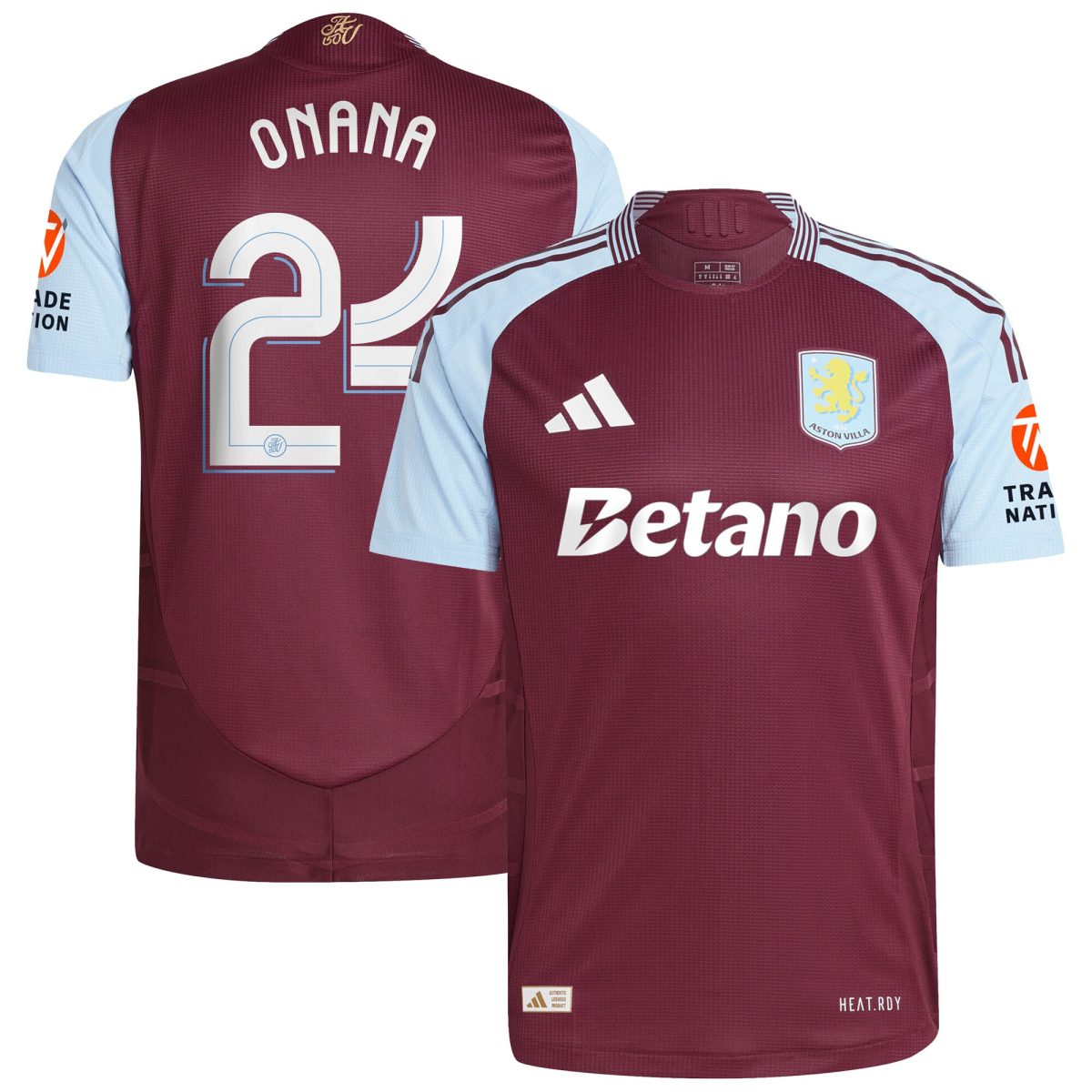 Explore the aston villa adidas home authentic shirt 2024-25 with onana 24 cup printing Collection of Aston Villa jerseys. Authentic, high-quality football shirts for every supporter, available worldwide.
