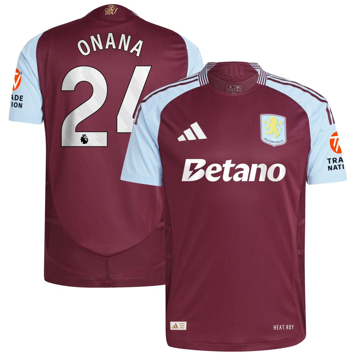 Explore the aston villa adidas home authentic shirt 2024-25 with onana 24 printing Collection of Aston Villa jerseys. Authentic, high-quality football shirts for every supporter, available worldwide.