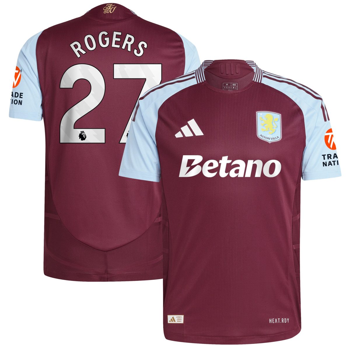 Explore the aston villa adidas home authentic shirt 2024-25 with rogers 27 printing Collection of Aston Villa jerseys. Authentic, high-quality football shirts for every supporter, available worldwide.