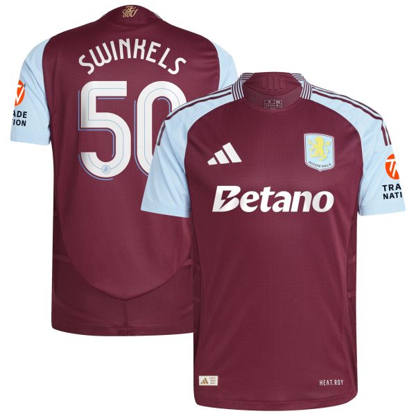 Explore the aston villa adidas home authentic shirt 2024-25 with swinkels 50 cup printing Collection of Aston Villa jerseys. Authentic, high-quality football shirts for every supporter, available worldwide.
