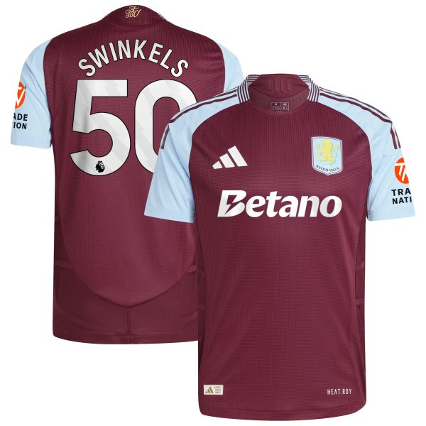 Explore the aston villa adidas home authentic shirt 2024-25 with swinkels 50 printing Collection of Aston Villa jerseys. Authentic, high-quality football shirts for every supporter, available worldwide.