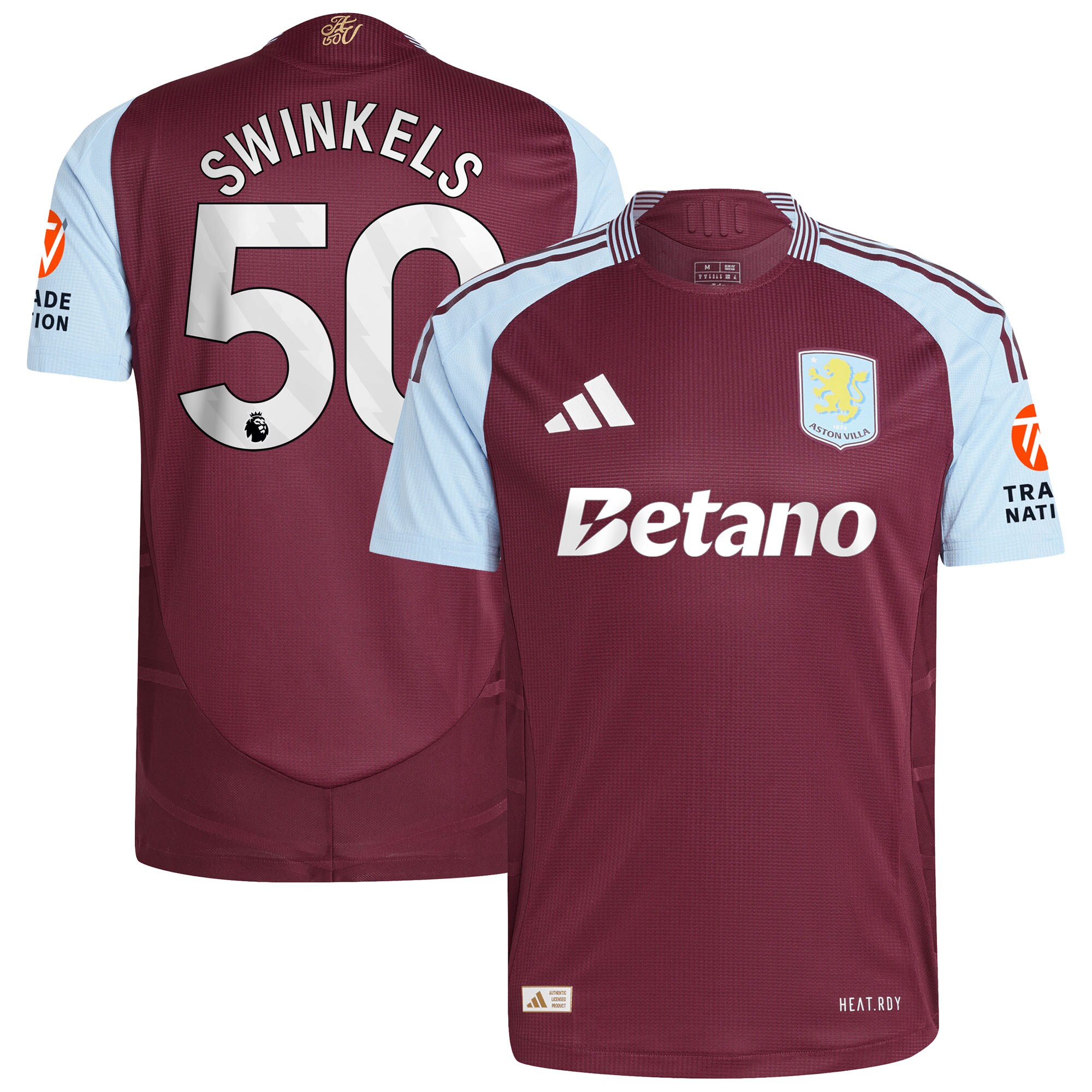 Explore the aston villa adidas home authentic shirt 2024-25 with swinkels 50 printing Collection of Aston Villa jerseys. Authentic, high-quality football shirts for every supporter, available worldwide.