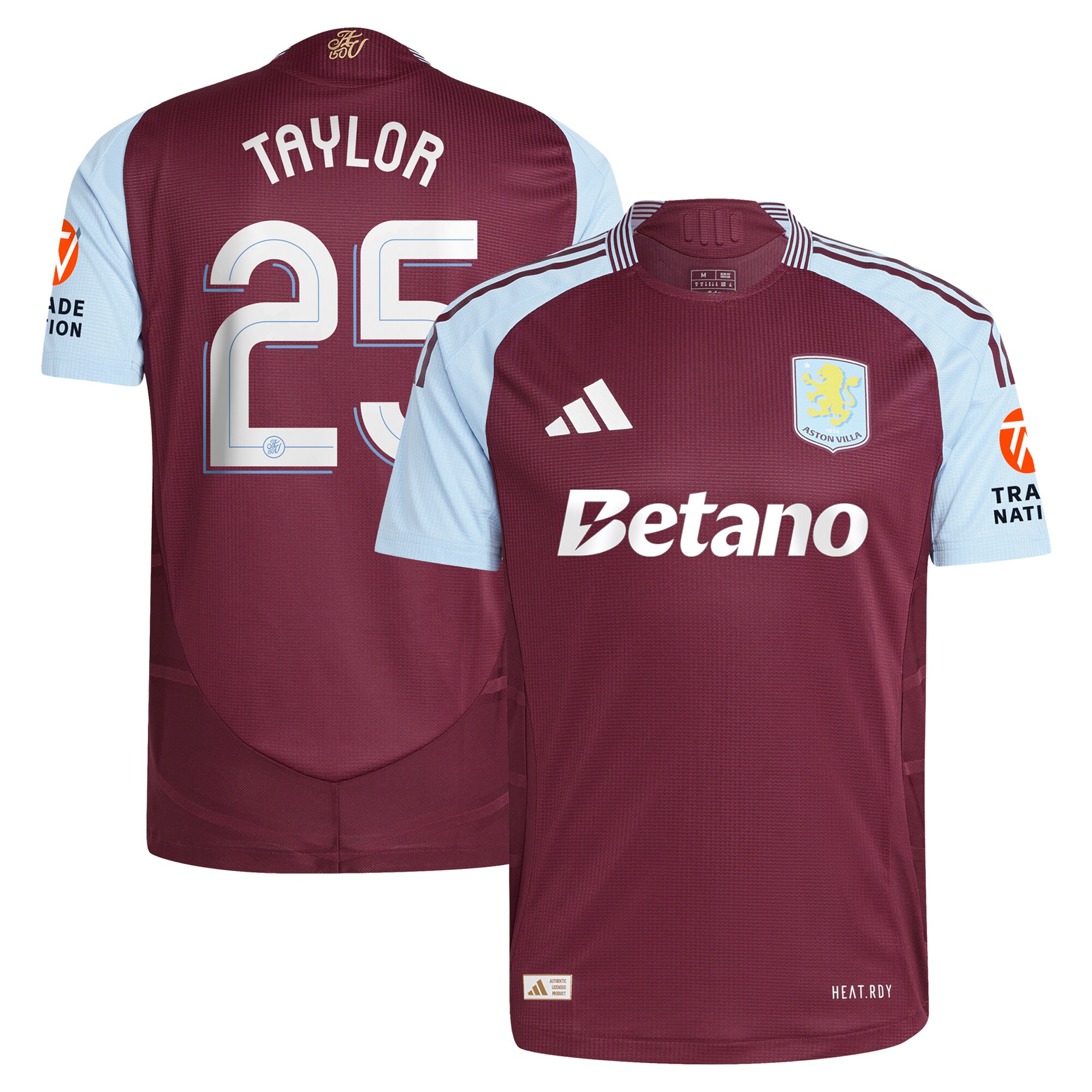 Explore the aston villa adidas home authentic shirt 2024-25 with taylor 25 cup printing Collection of Aston Villa jerseys. Authentic, high-quality football shirts for every supporter, available worldwide.