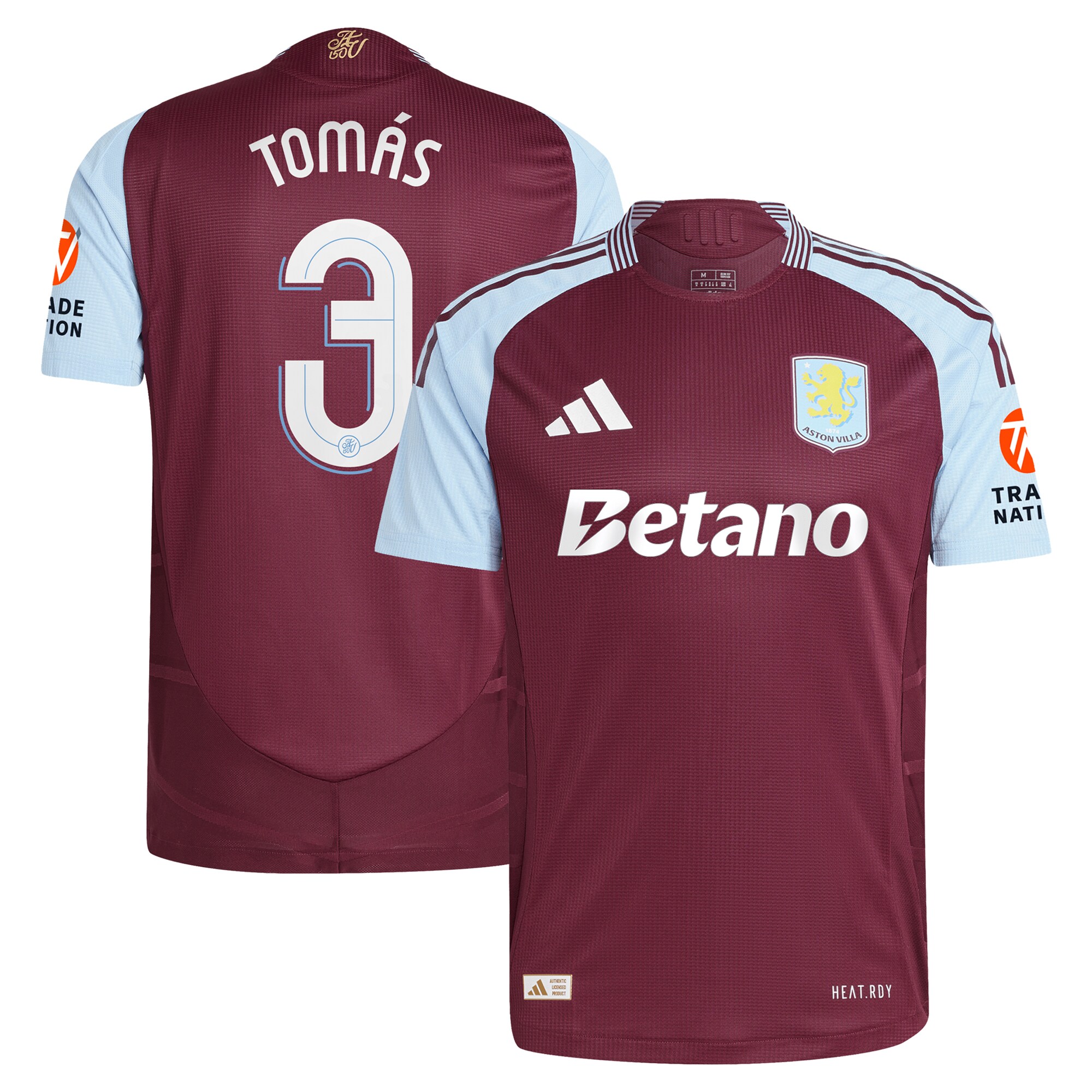 Explore the aston villa adidas home authentic shirt 2024-25 with tomás 3 cup printing Collection of Aston Villa jerseys. Authentic, high-quality football shirts for every supporter, available worldwide.