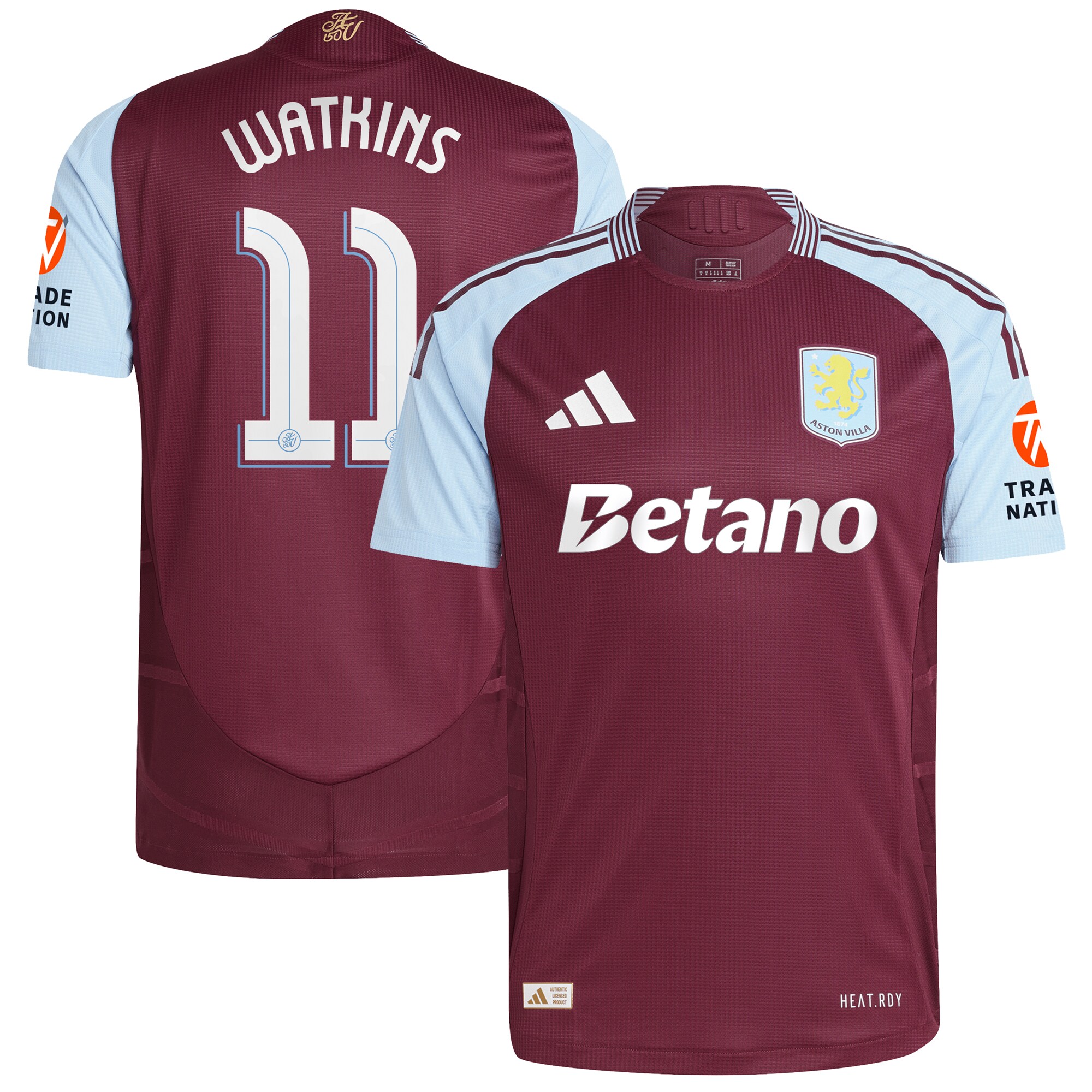 Explore the aston villa adidas home authentic shirt 2024-25 with watkins 11 cup printing Collection of Aston Villa jerseys. Authentic, high-quality football shirts for every supporter, available worldwide.