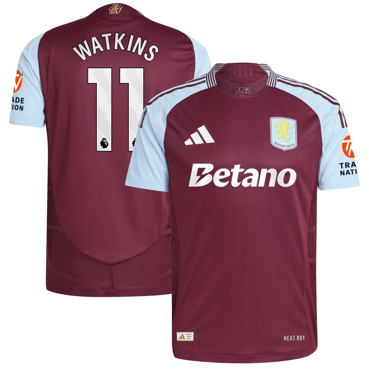 Explore the aston villa adidas home authentic shirt 2024-25 with watkins 11 printing Collection of Aston Villa jerseys. Authentic, high-quality football shirts for every supporter, available worldwide.