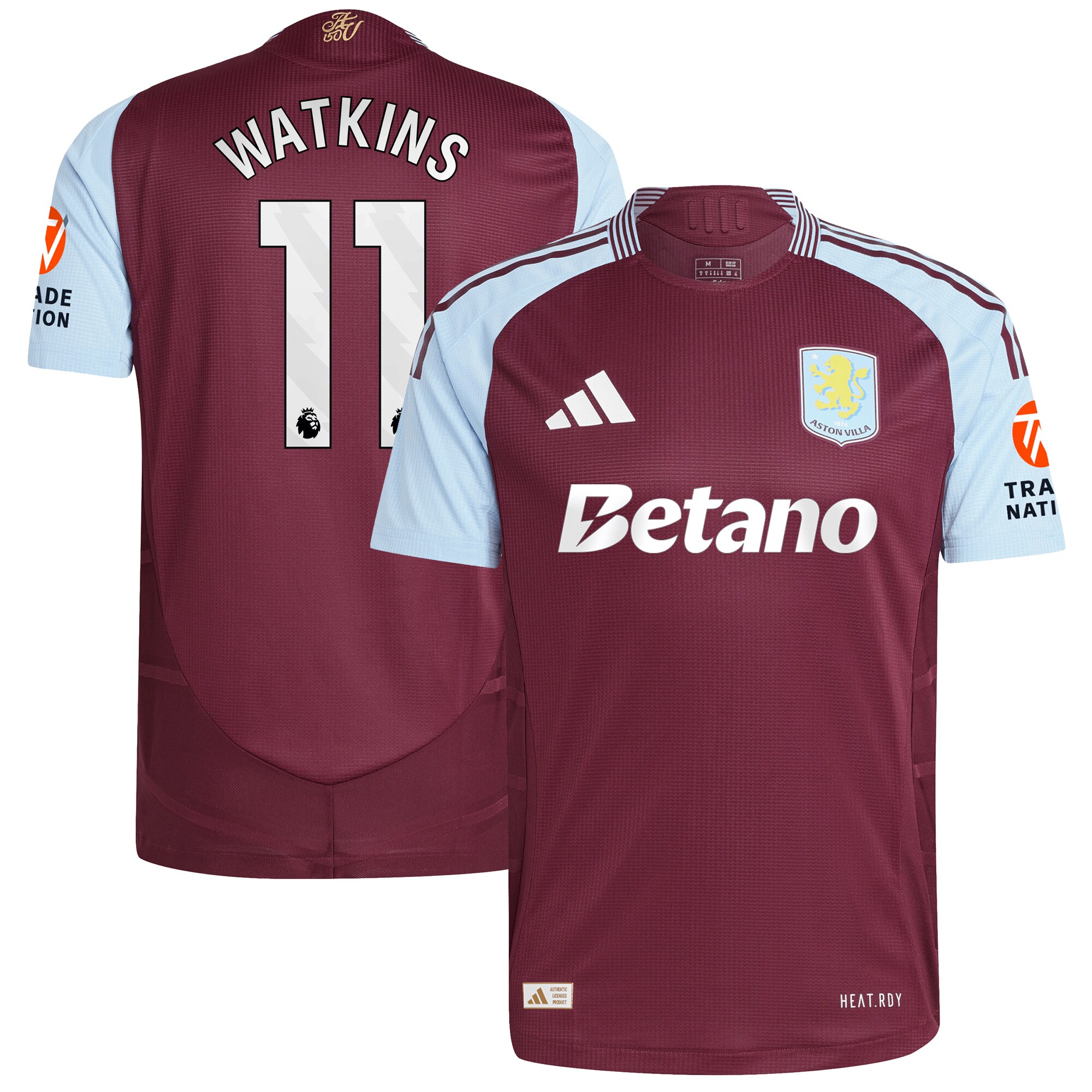 Explore the aston villa adidas home authentic shirt 2024-25 with watkins 11 printing Collection of Aston Villa jerseys. Authentic, high-quality football shirts for every supporter, available worldwide.