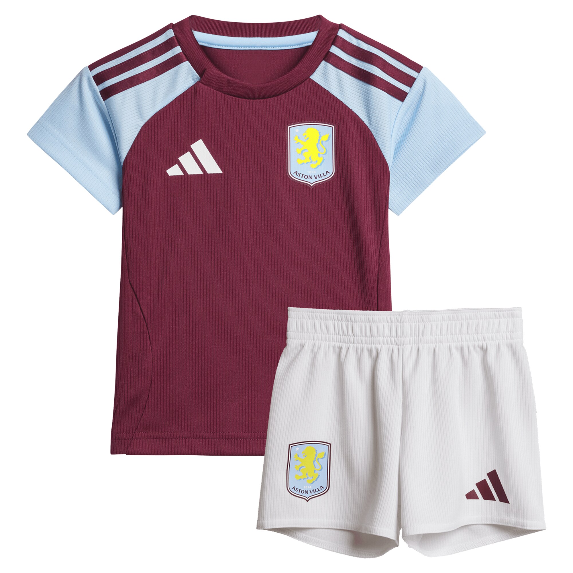 Explore the aston villa adidas home baby kit 2024-25 with a.garcía 16 printing Collection of Aston Villa jerseys. Authentic, high-quality football shirts for every supporter, available worldwide.