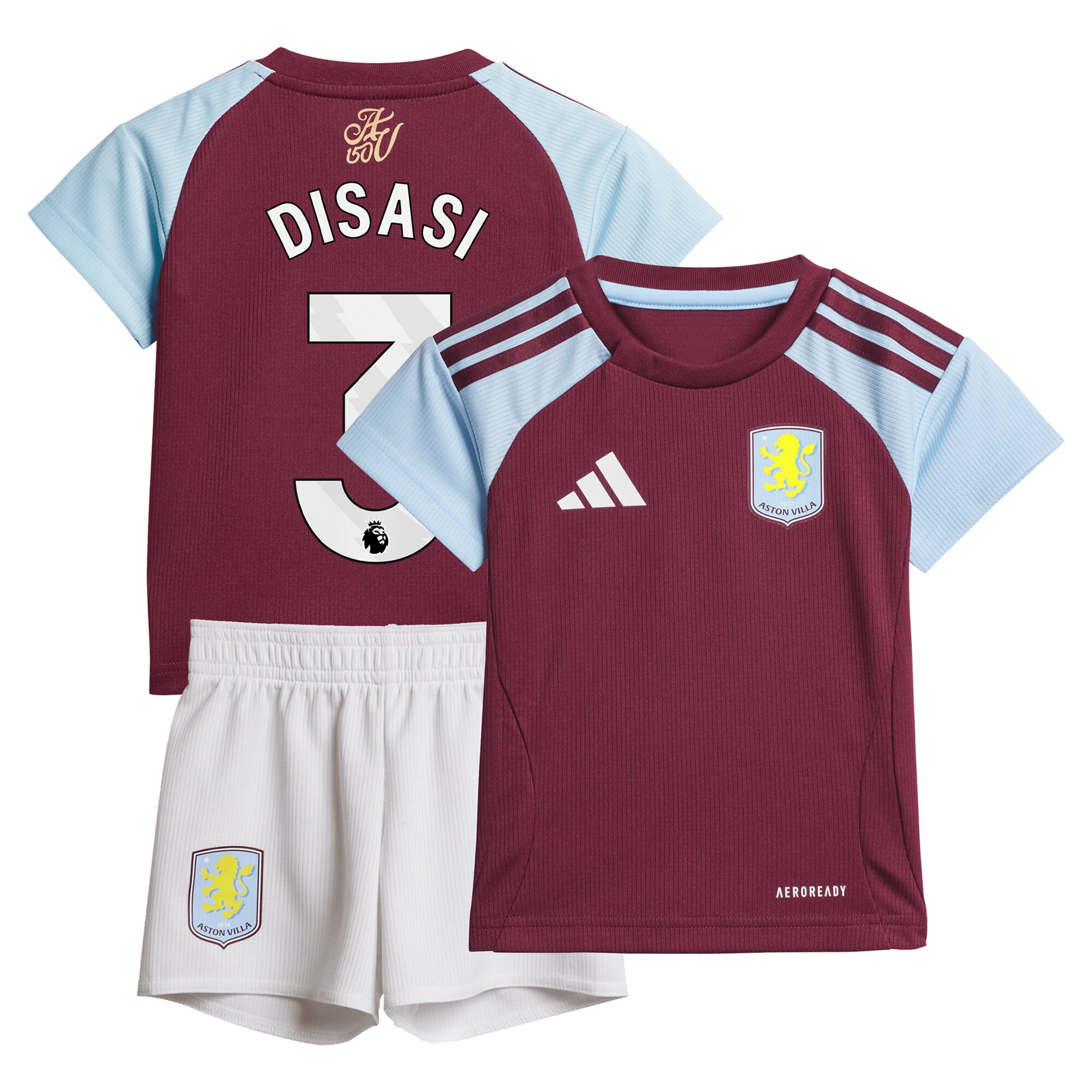 Explore the aston villa adidas home baby kit 2024-25 with disasi 3 printing Collection of Aston Villa jerseys. Authentic, high-quality football shirts for every supporter, available worldwide.